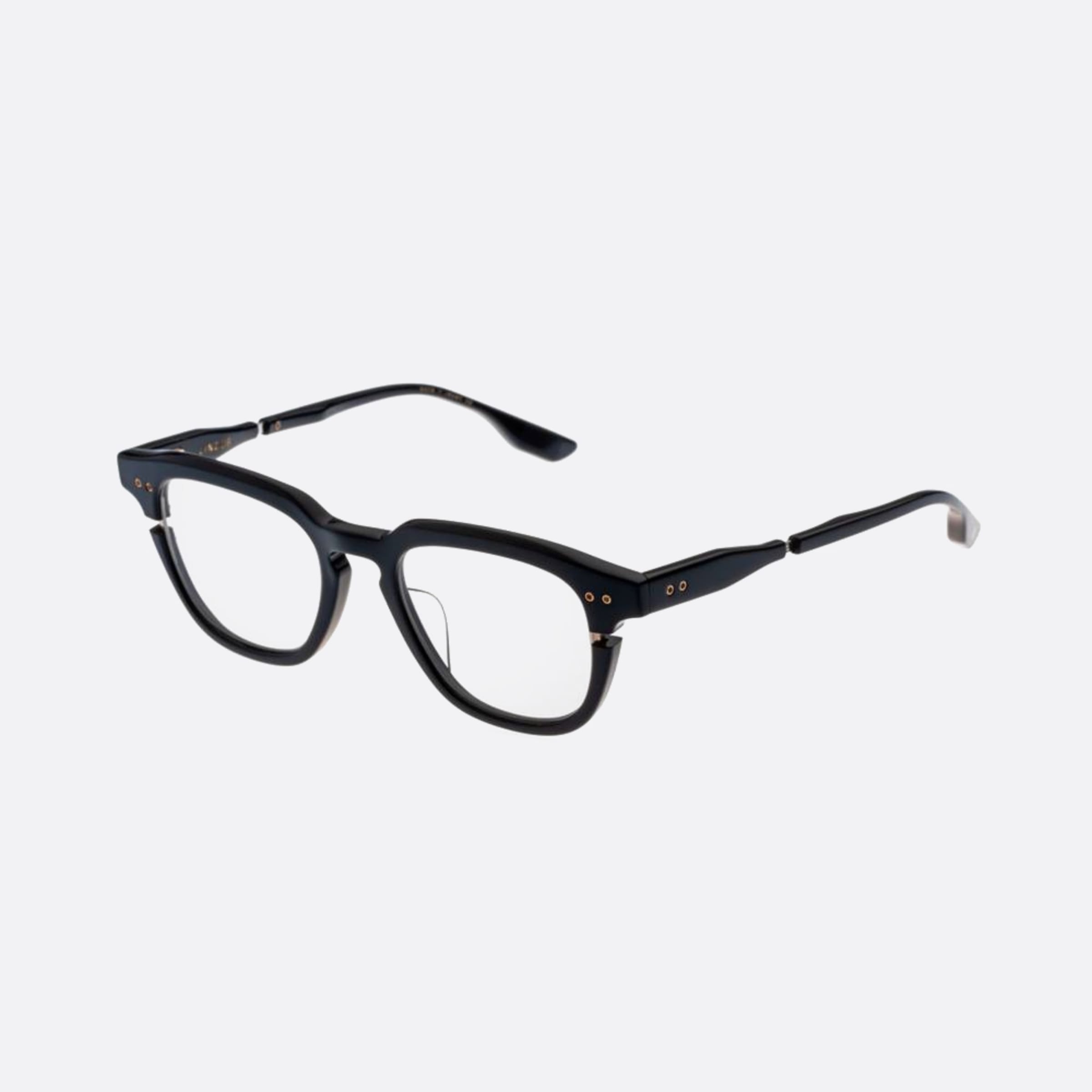 Dita 49mm Lineus Dtx702 Black Squared Unisex Eyeglasses - Side View
