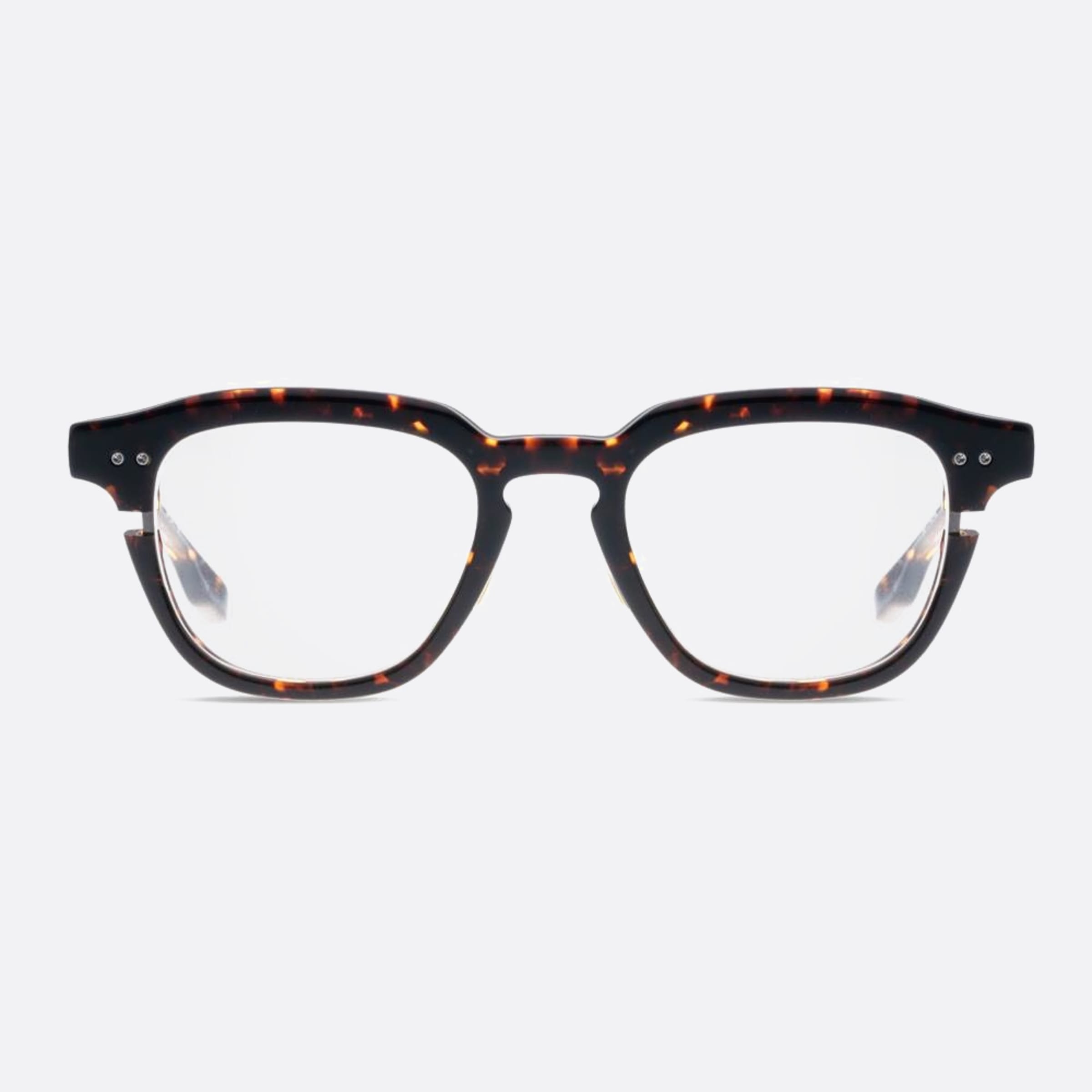 Dita 49mm Lineus Dtx702 02af Black Squared Unisex Eyeglasses - Main View