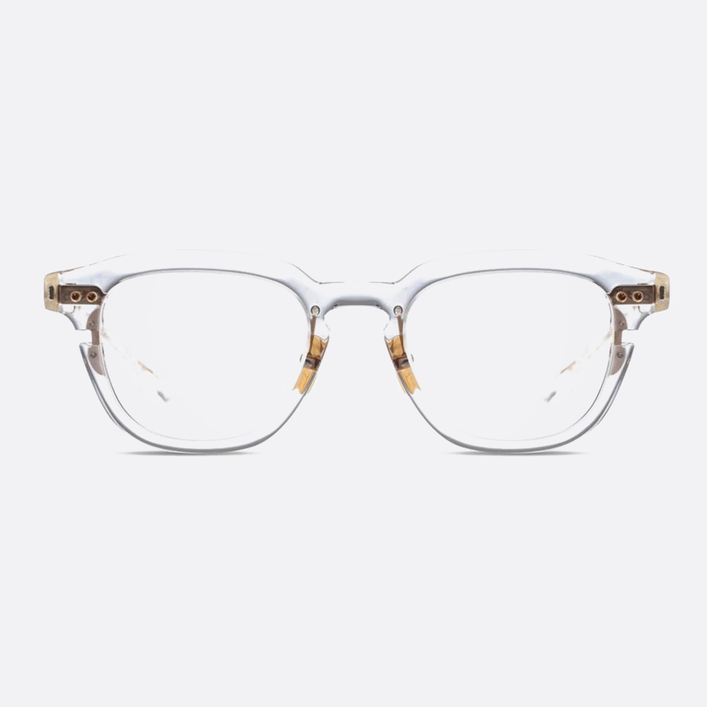 Dita 49mm Lineus Dtx702 03af Transparent Squared Unisex Eyeglasses - Main View