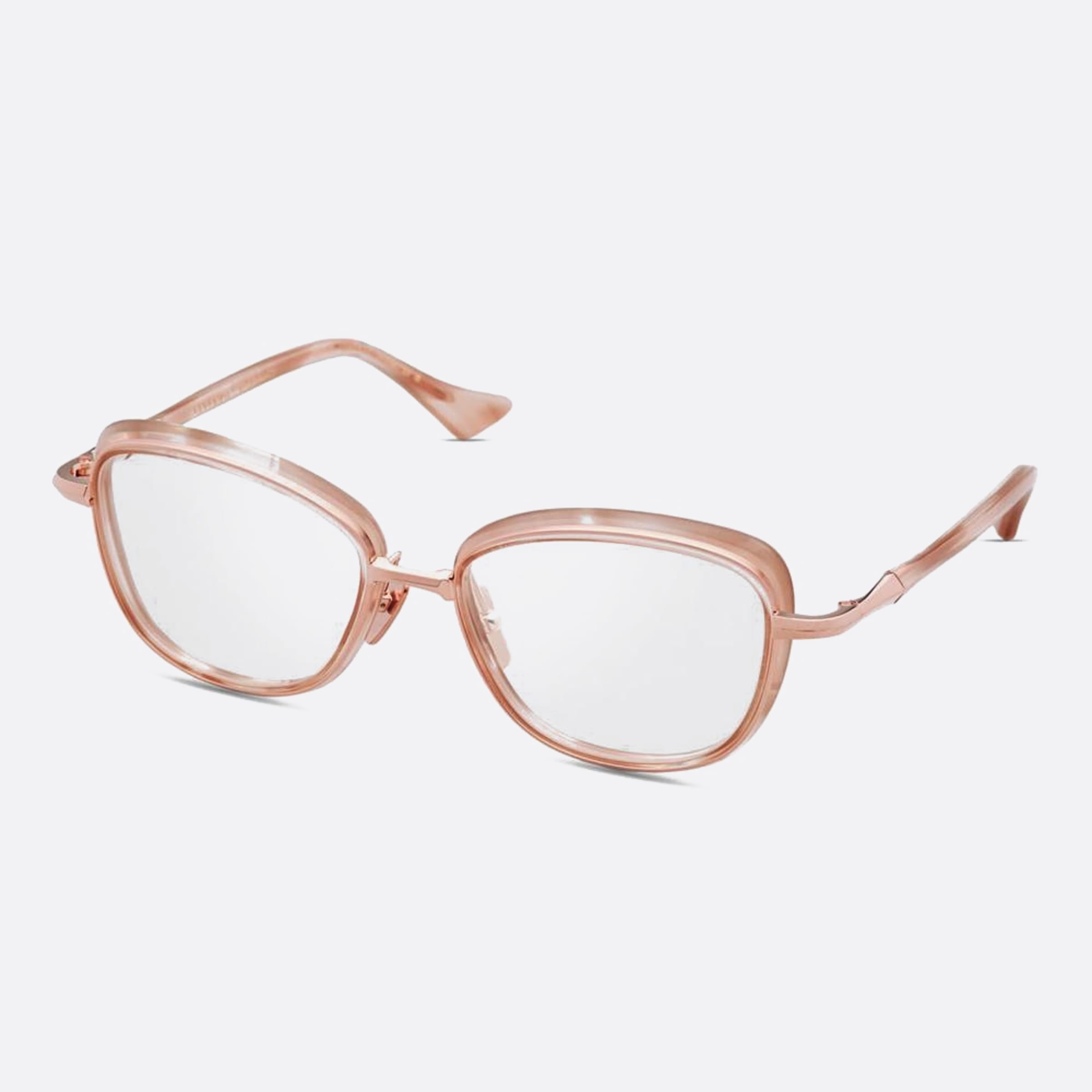 Dita 54mm Litavu Dtx444 Pink Geometric Unisex Eyeglasses - Side View