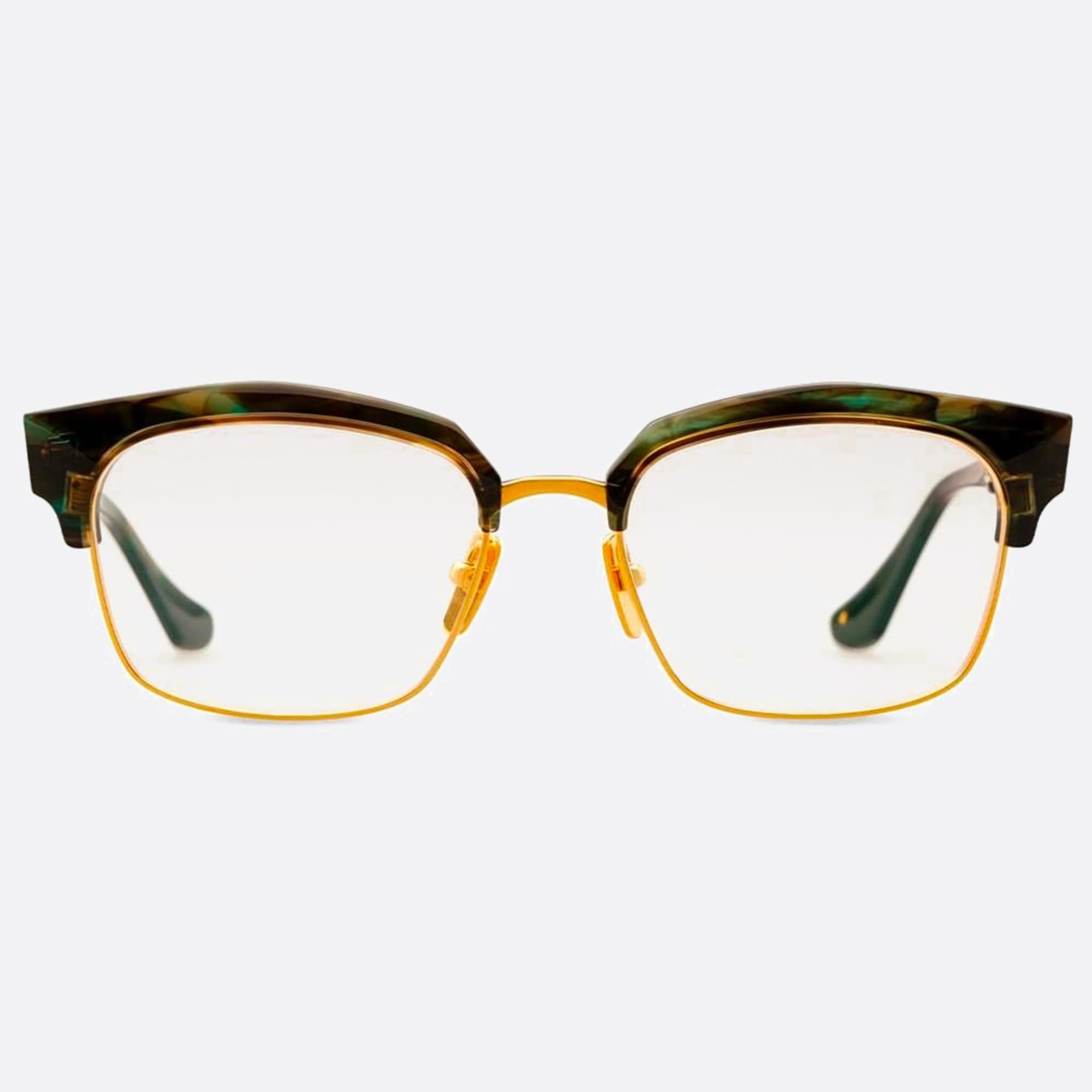 Dita 55mm Lotova Green Squared Unisex Eyeglasses - Main View