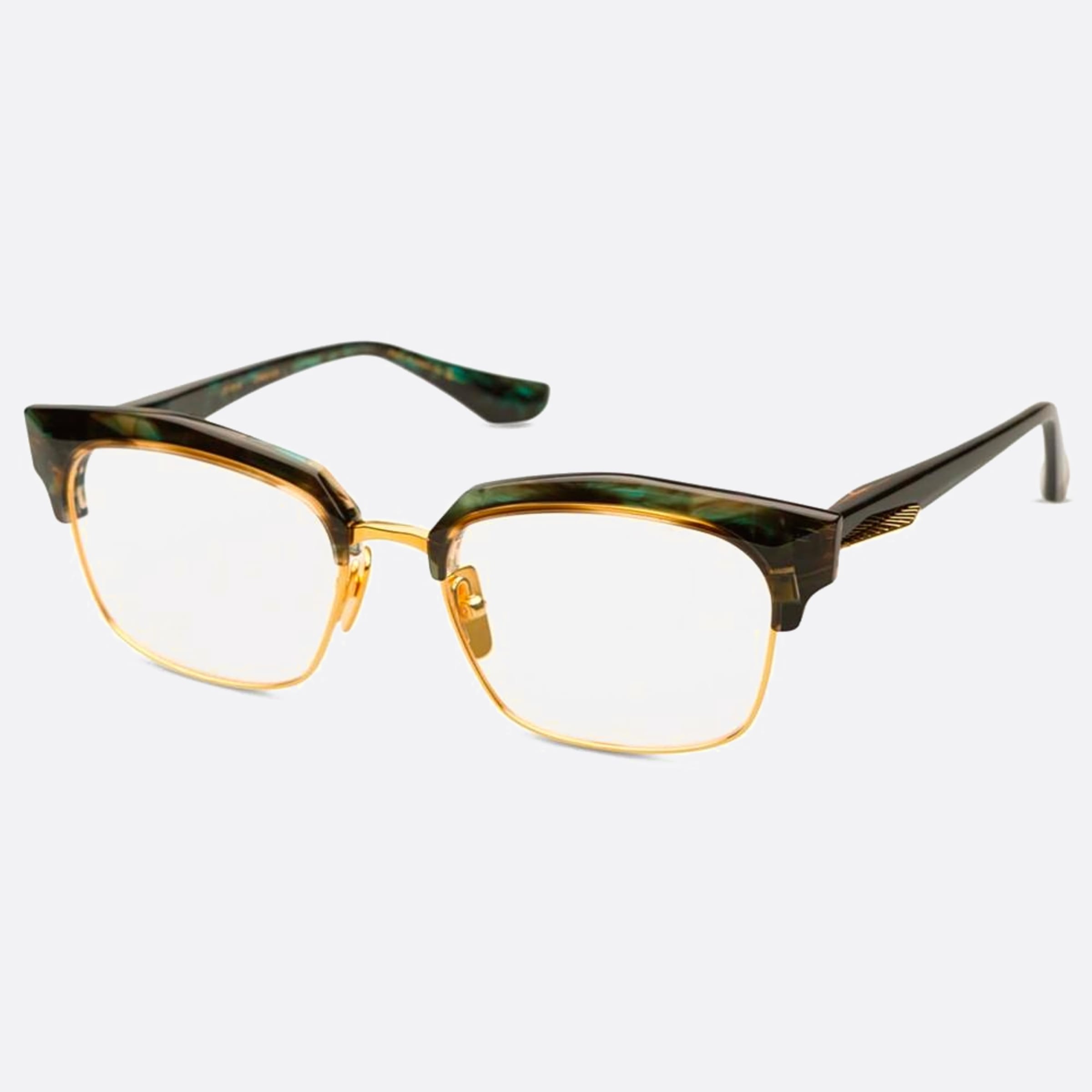 Dita 55mm Lotova Green Squared Unisex Eyeglasses - Side View