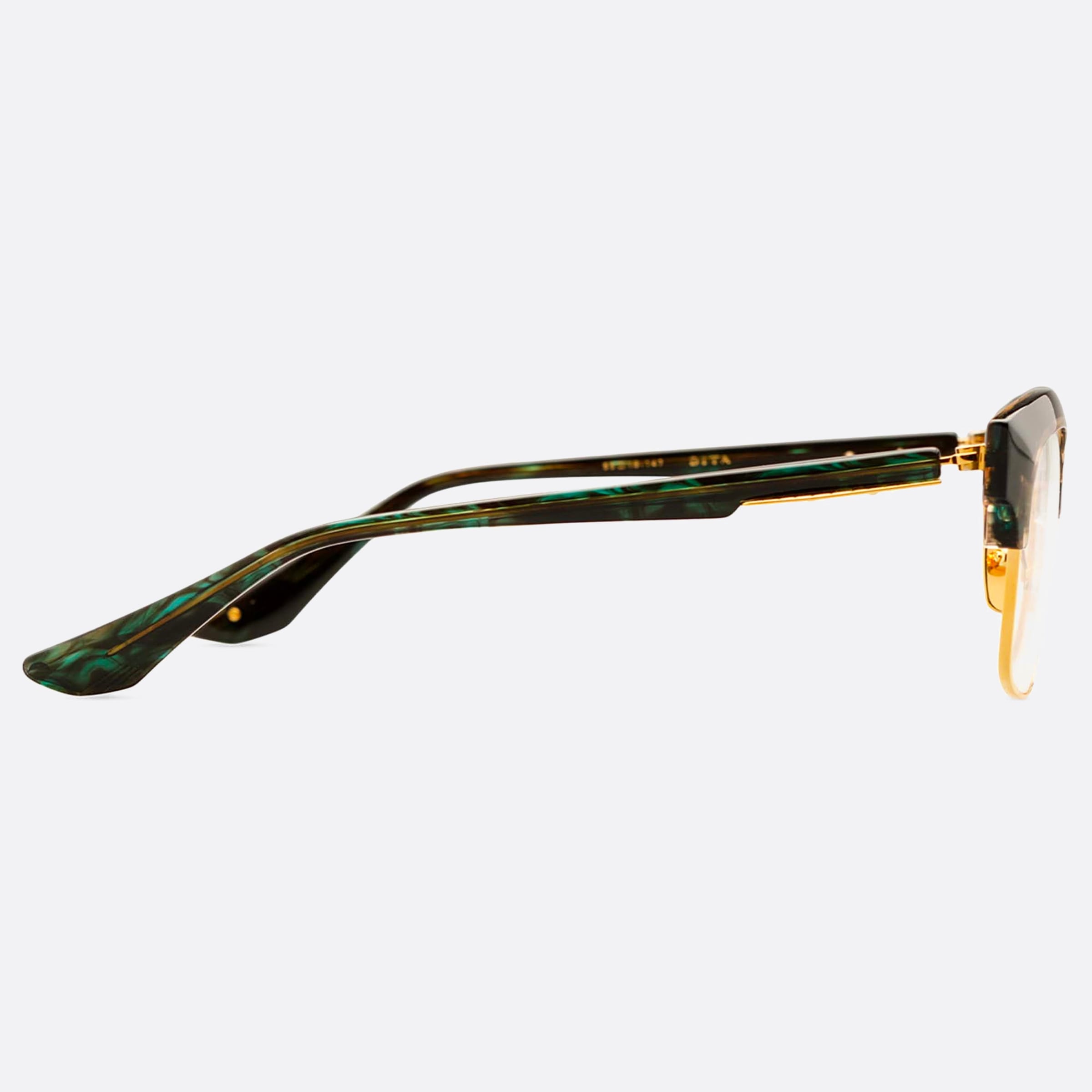 Dita 55mm Lotova Green Squared Unisex Eyeglasses - Detail View