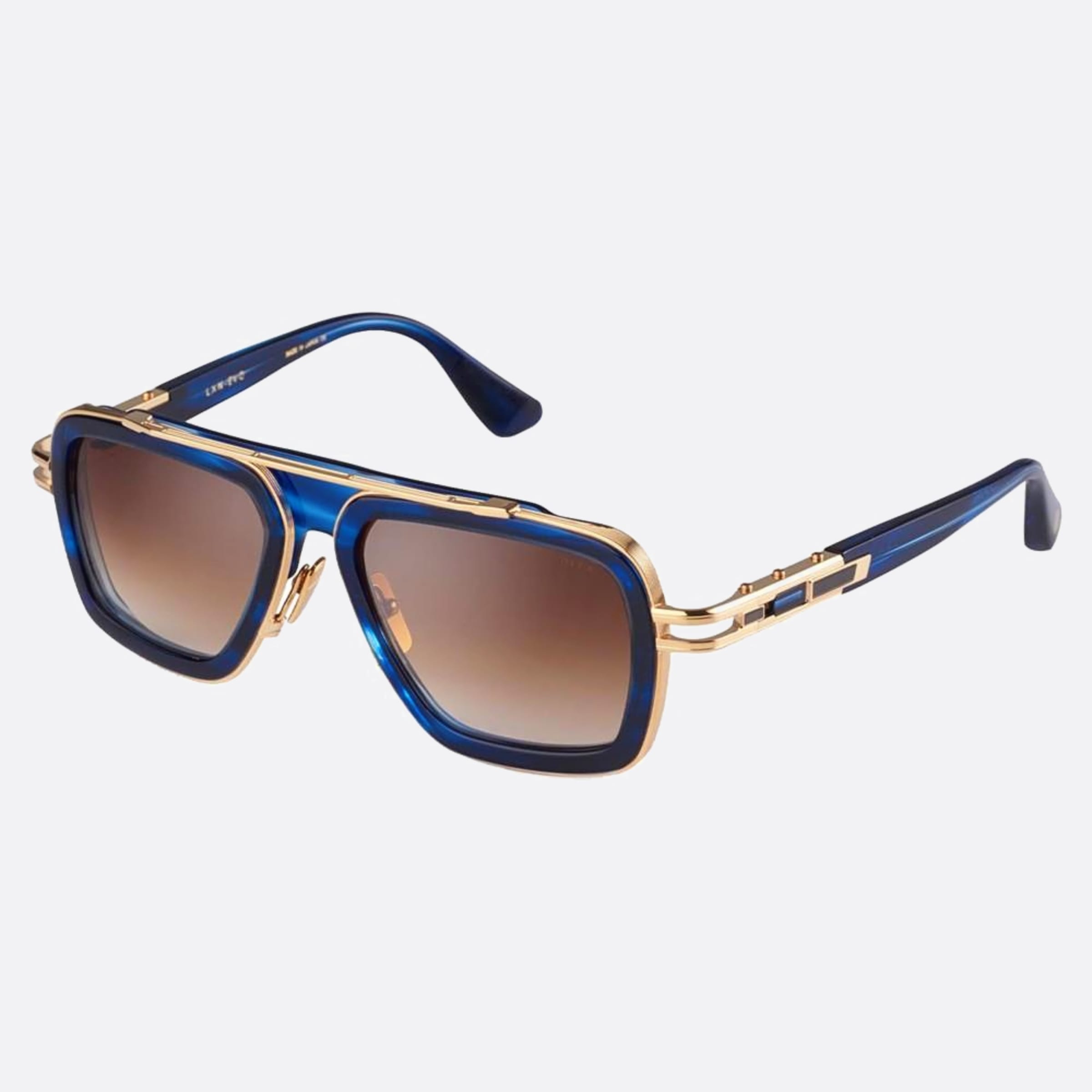 Dita 54mm Lxn Evo Blue Geometric Unisex Sunglasses - Side View