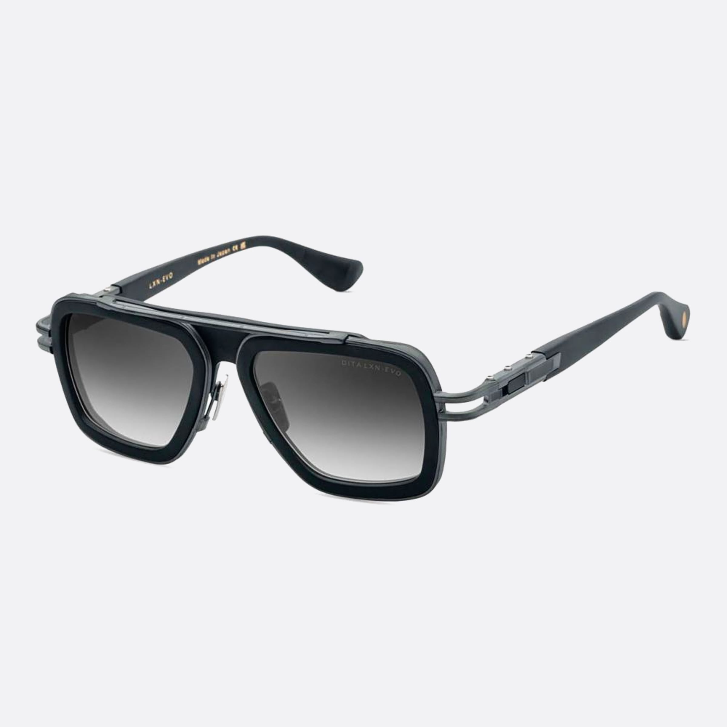 Dita 54mm Lxn Evo Black Geometric Unisex Sunglasses - Side View