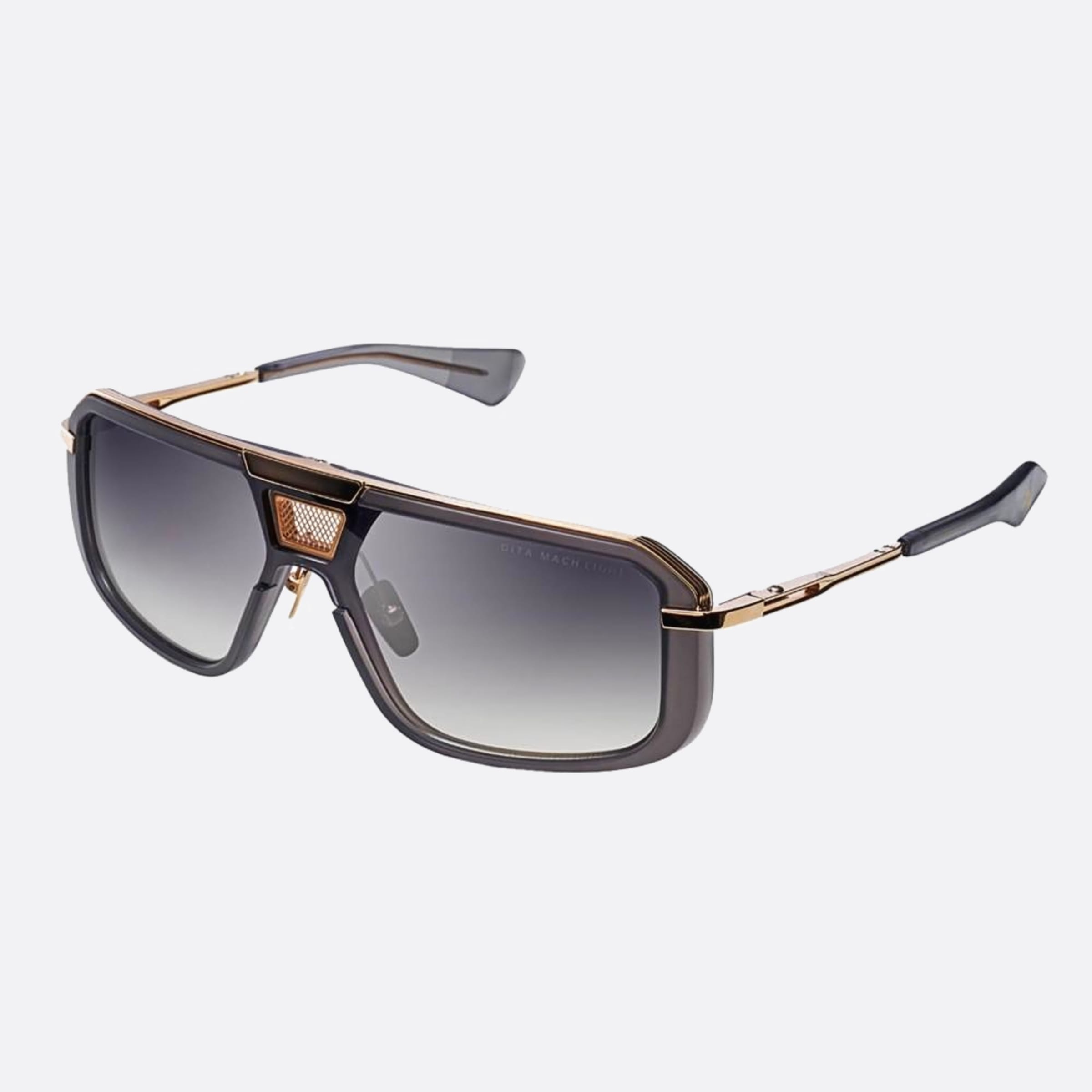 Dita 131mm Mach Eight Grey Geometric Unisex Sunglasses - Side View