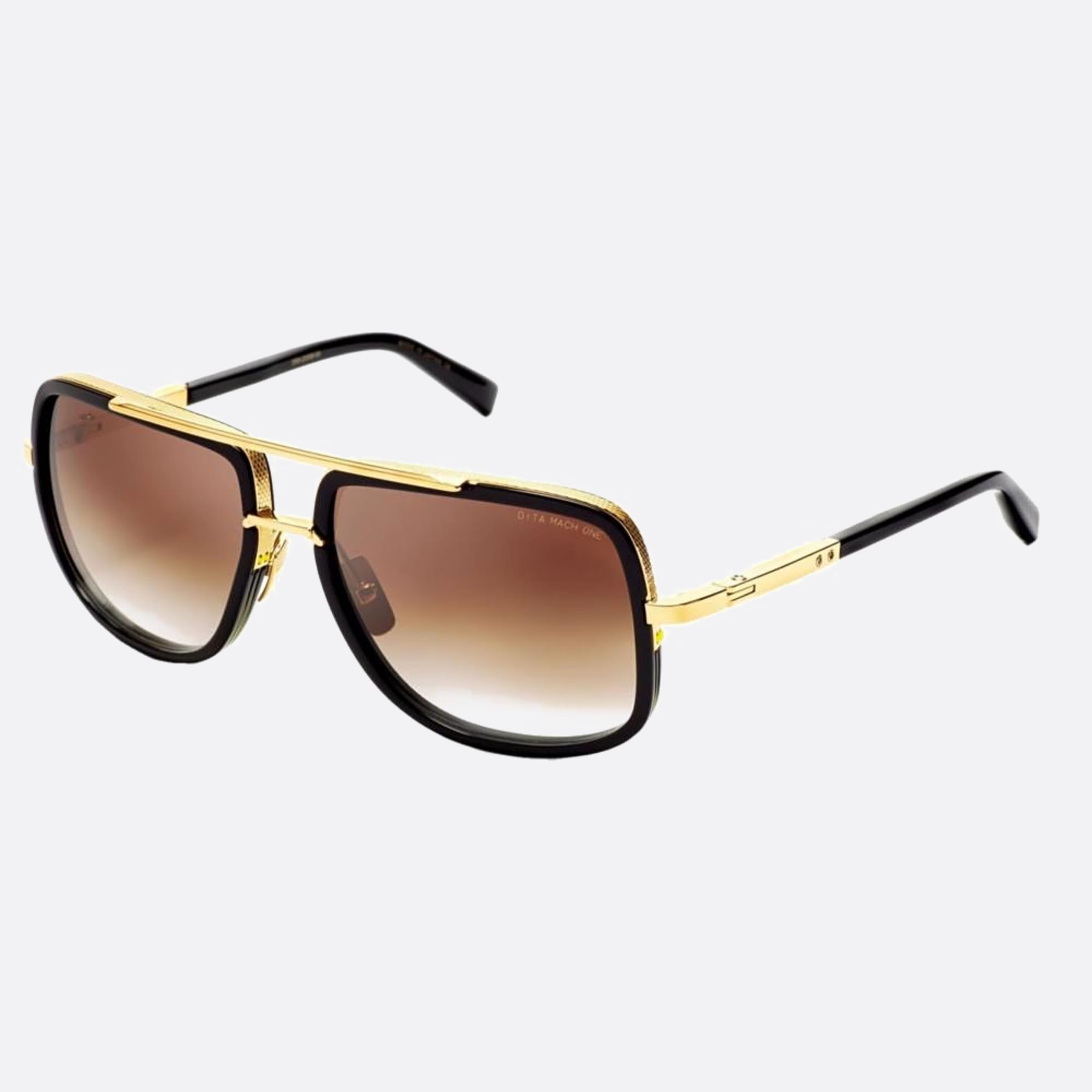 Dita 59mm Mach One Blk Gld Black Pilot Unisex Sunglasses - Side View