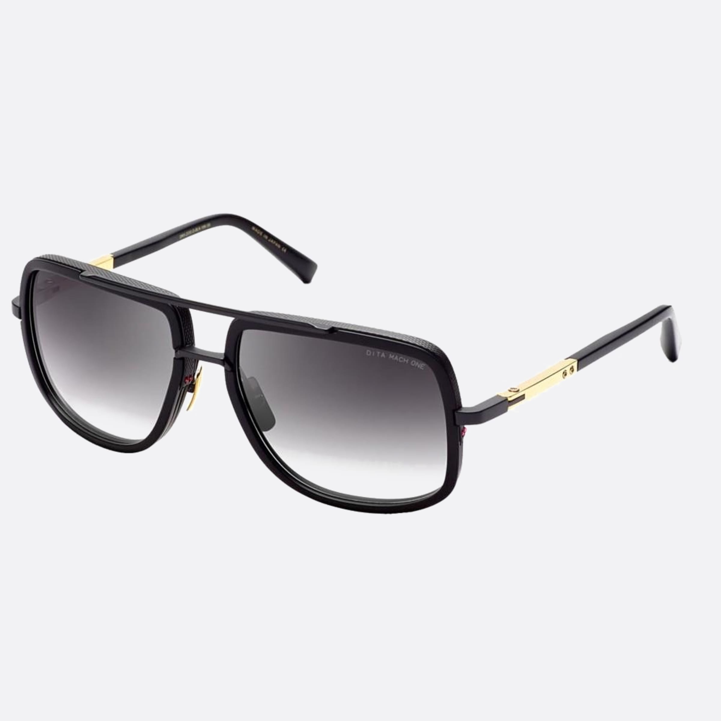 Dita 59mm Mach One Blk 18k Black Pilot Unisex Sunglasses - Side View