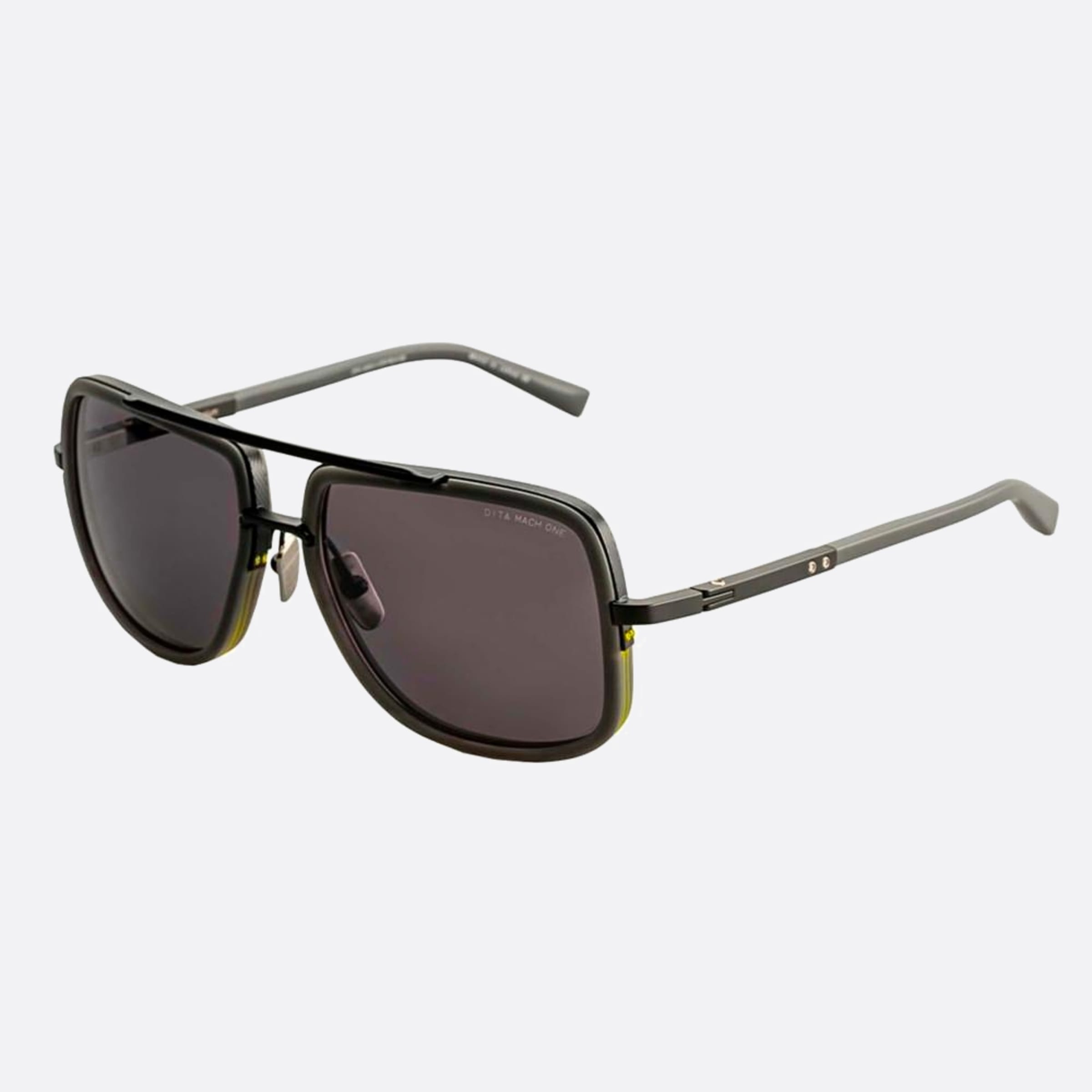 Dita 59mm Mach One Gry Blk Black Pilot Unisex Sunglasses - Side View