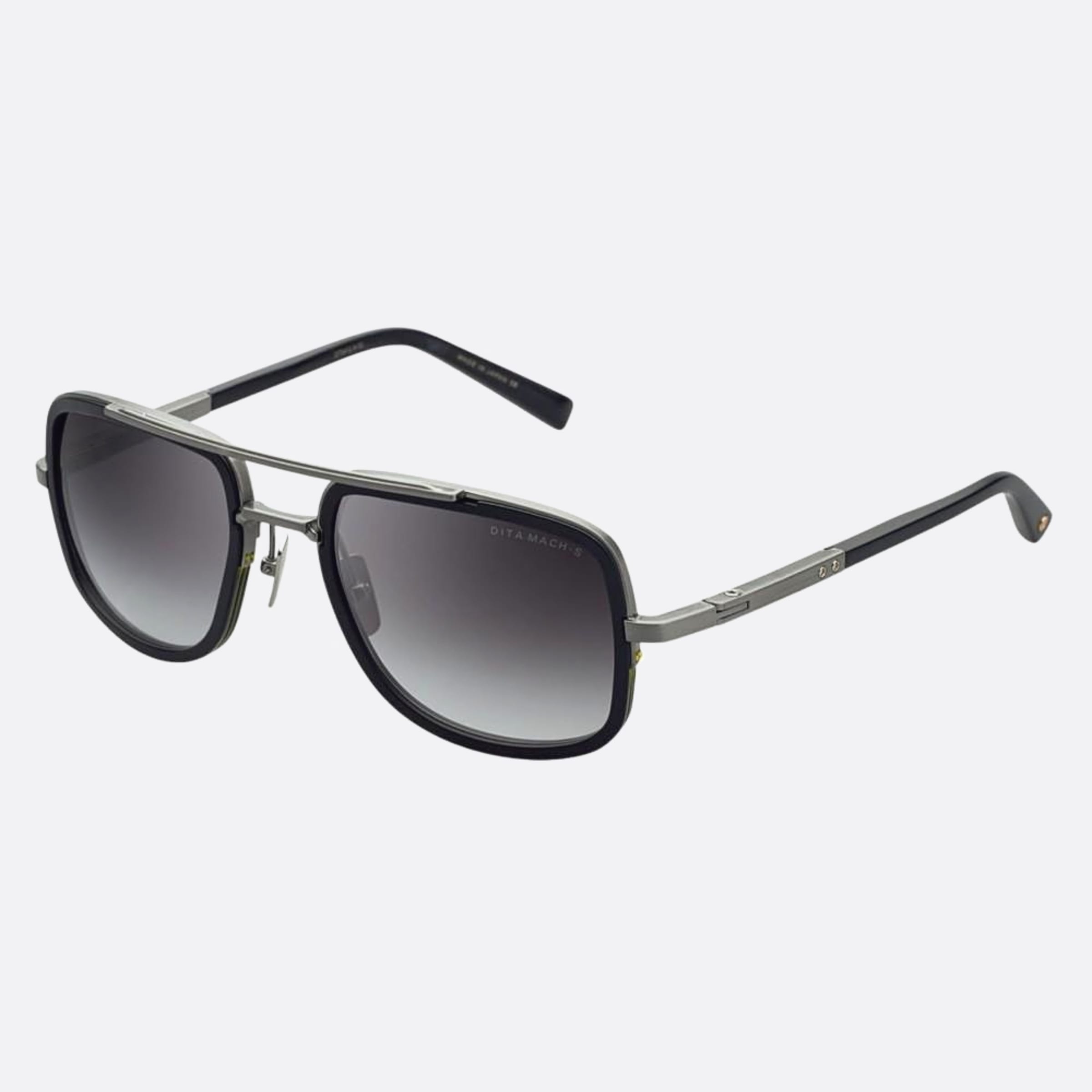 Dita 02mm Mach Dts412 Silver Pilot Unisex Sunglasses - Side View