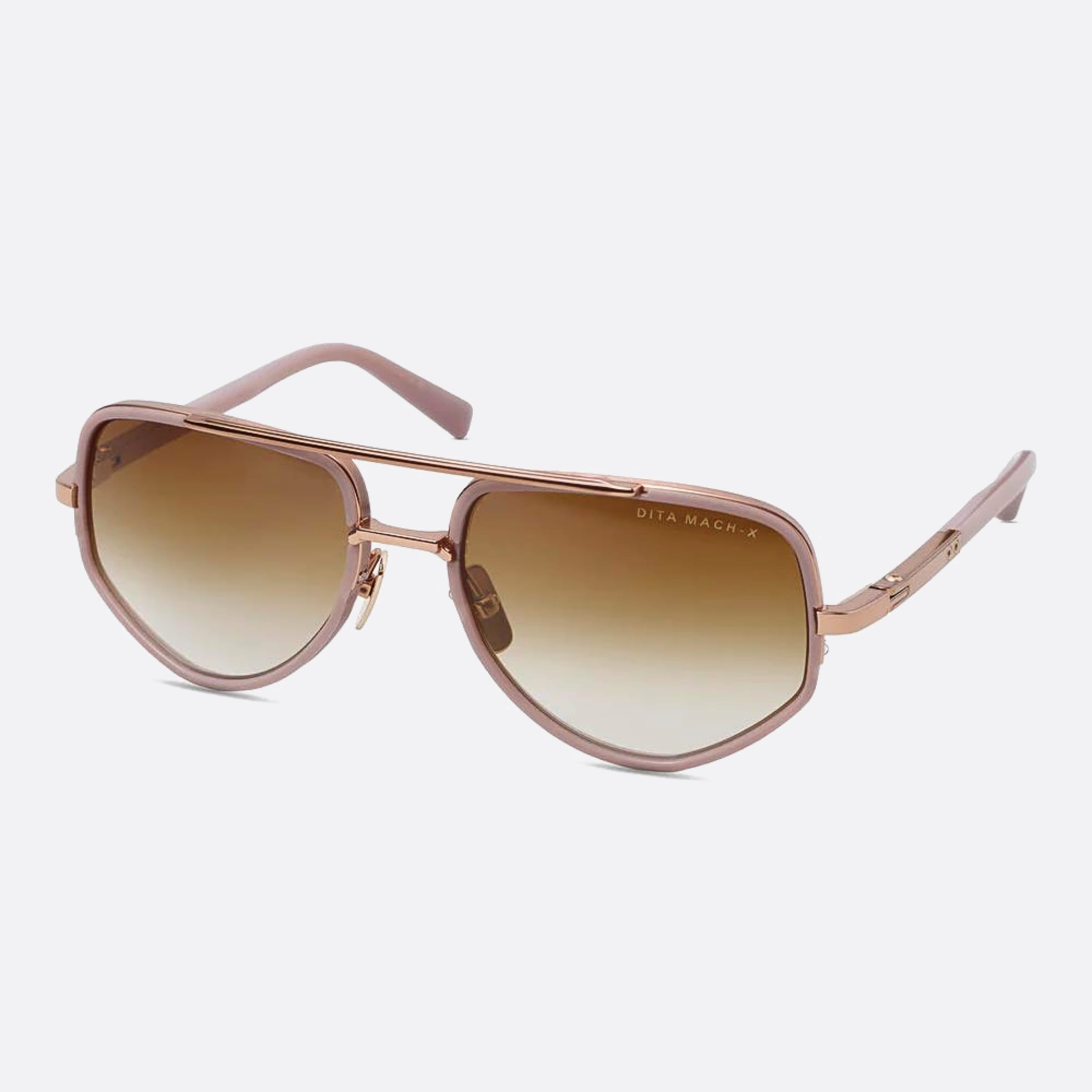 Dita 02mm Mach Dts463 Rose Gold Pilot Unisex Sunglasses - Side View