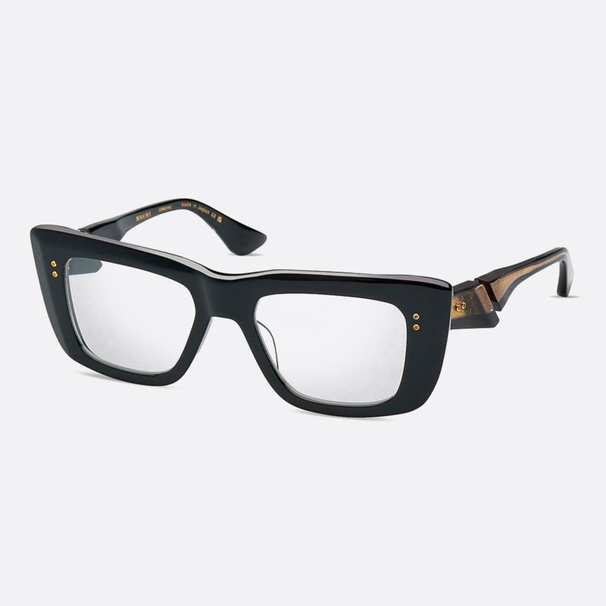 Dita 53mm Mahine Black Cat Eye Unisex Eyeglasses - Side View