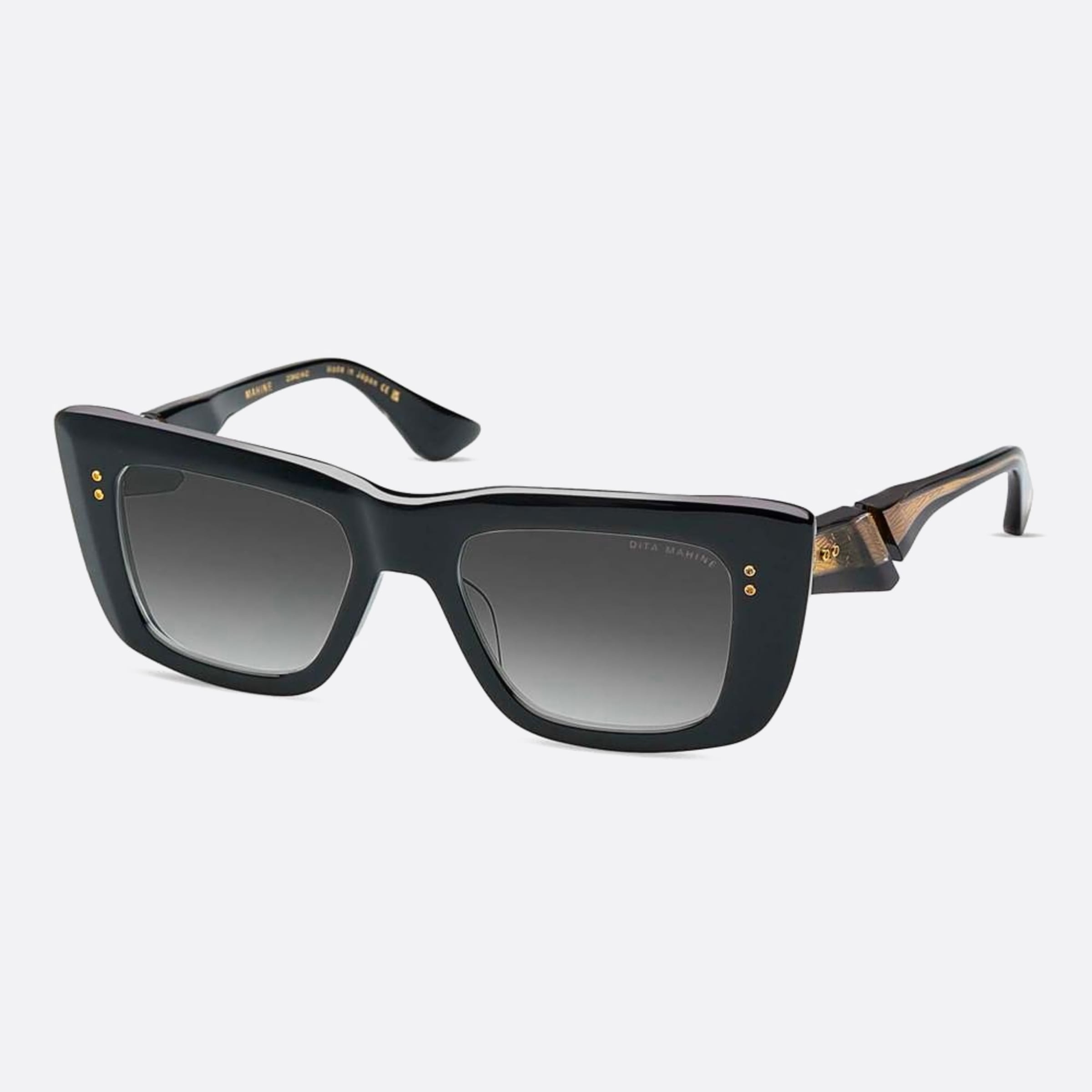 Dita 53mm Mahine Dts437 Black Cat Eye Unisex Sunglasses - Side View