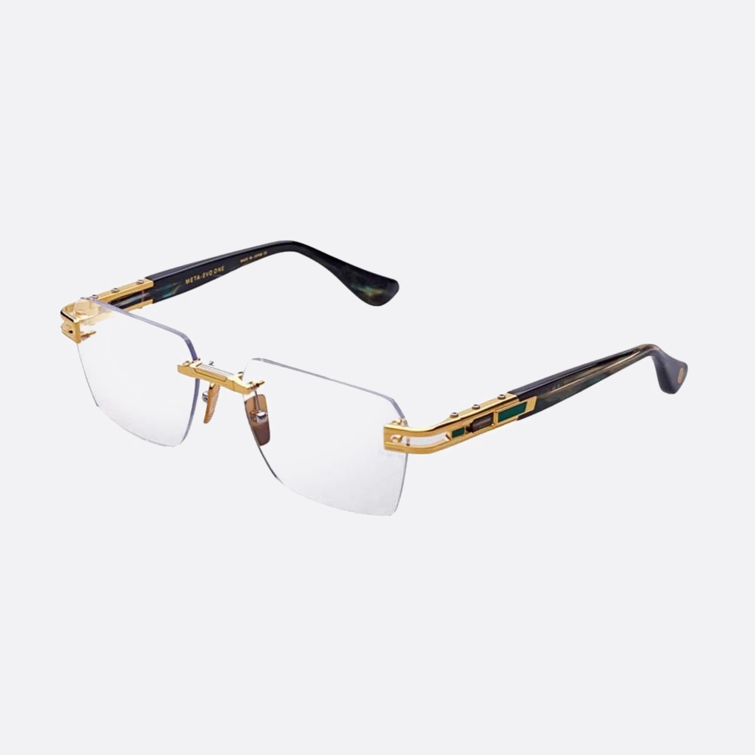 Dita 03mm Meta Evo Green Geometric Unisex Eyeglasses - Side View