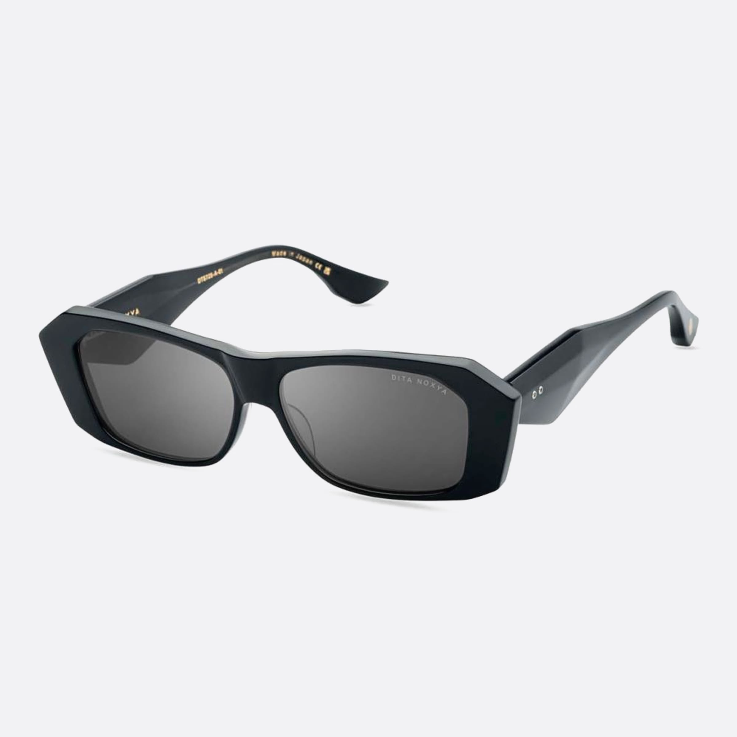 Dita 57mm Noxya Dts725 Black Geometric Unisex Sunglasses - Side View