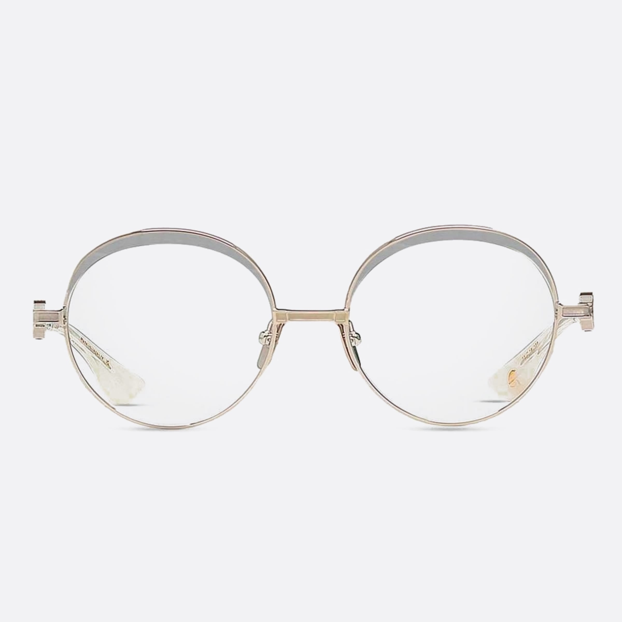 Dita 55mm Nukou Silver Round Unisex Eyeglasses - Main View
