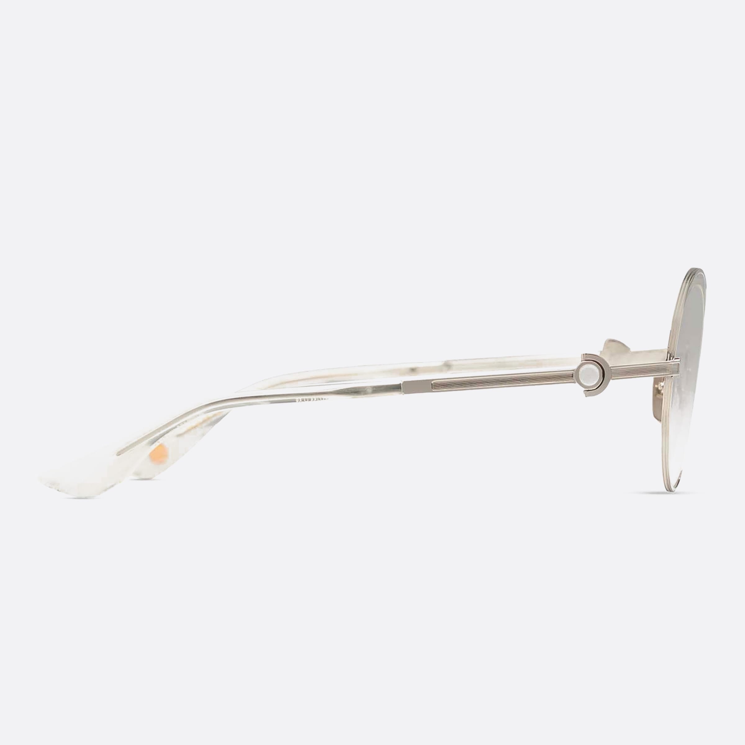 Dita 55mm Nukou Silver Round Unisex Eyeglasses - Detail View