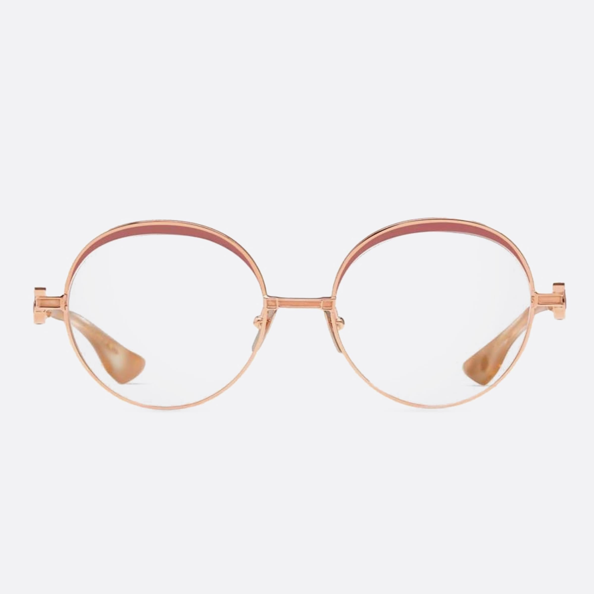 Dita 55mm Nukou Rose Gold Round Unisex Eyeglasses - Main View