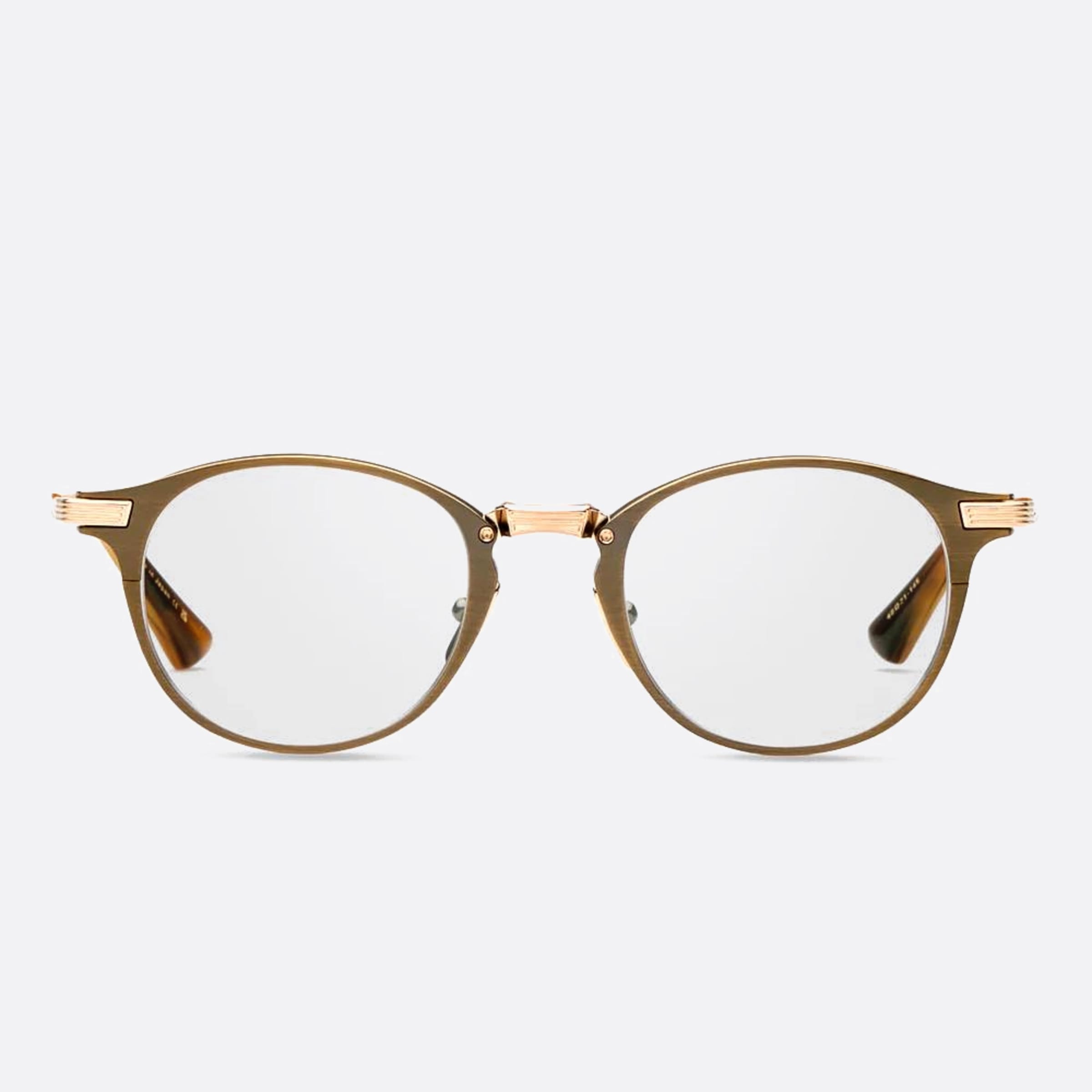 Dita 02mm Radicon Dtx166 Gold Pantos Unisex Eyeglasses - Main View