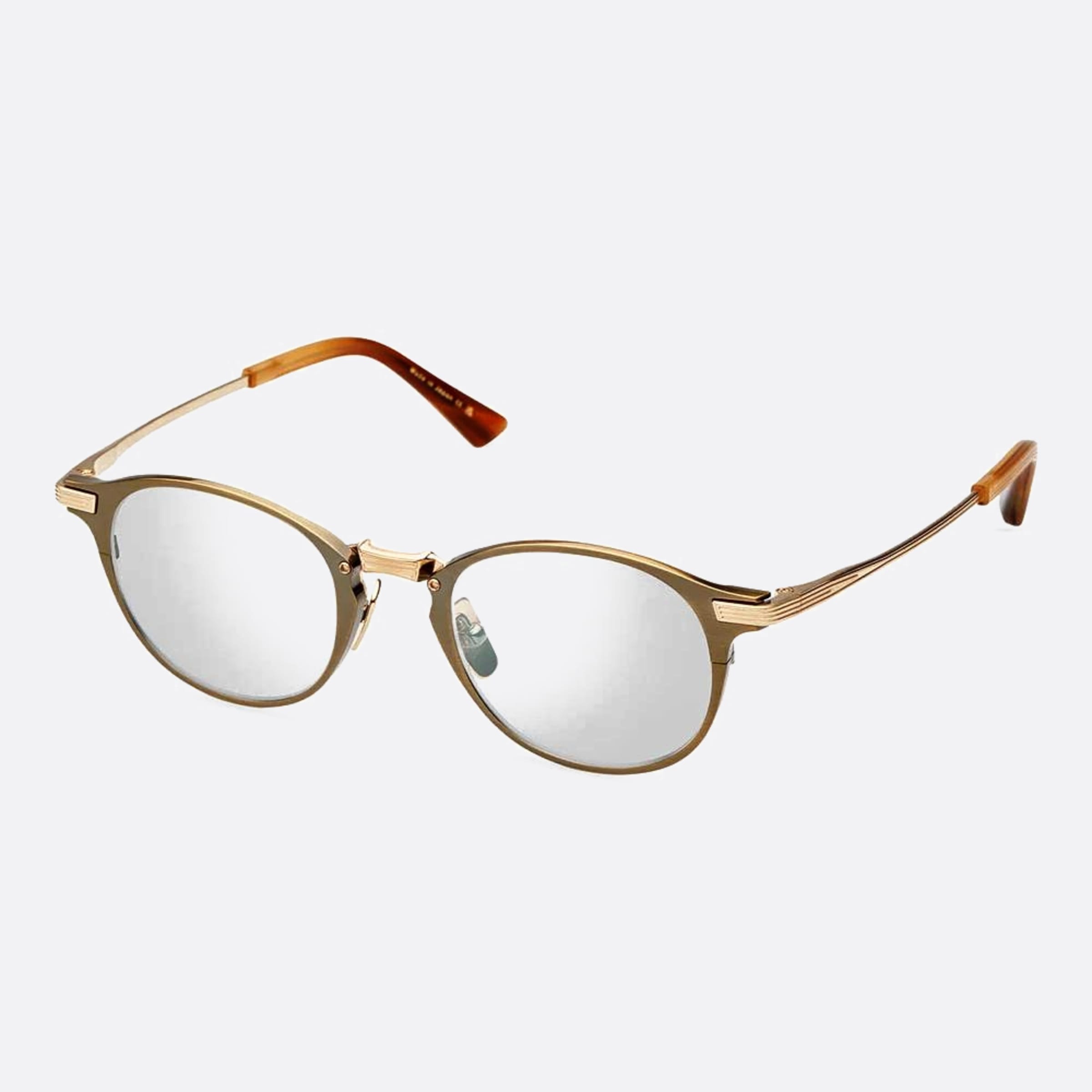 Dita 02mm Radicon Dtx166 Gold Pantos Unisex Eyeglasses - Side View