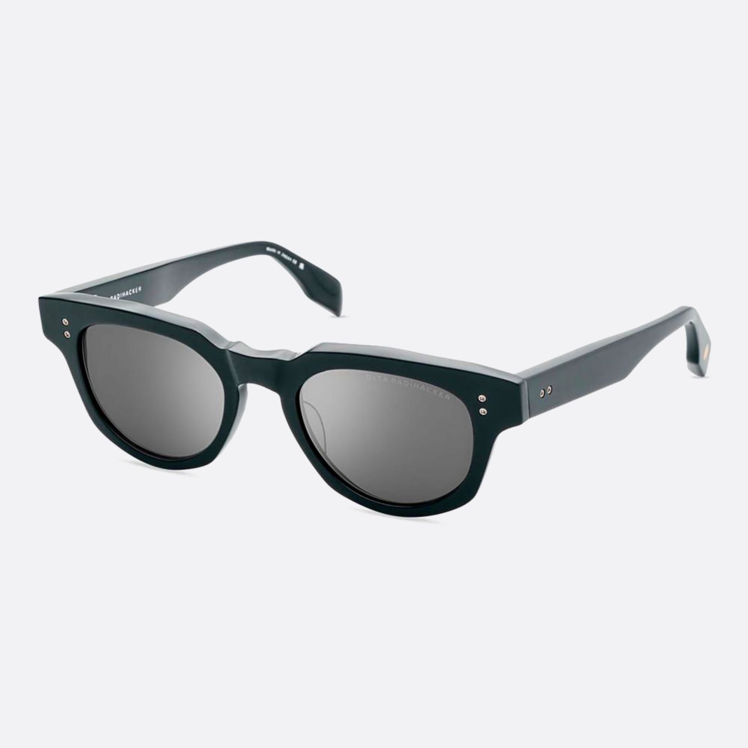 Dita 51mm Radihacker Dts726 Black Squared Unisex Sunglasses - Side View