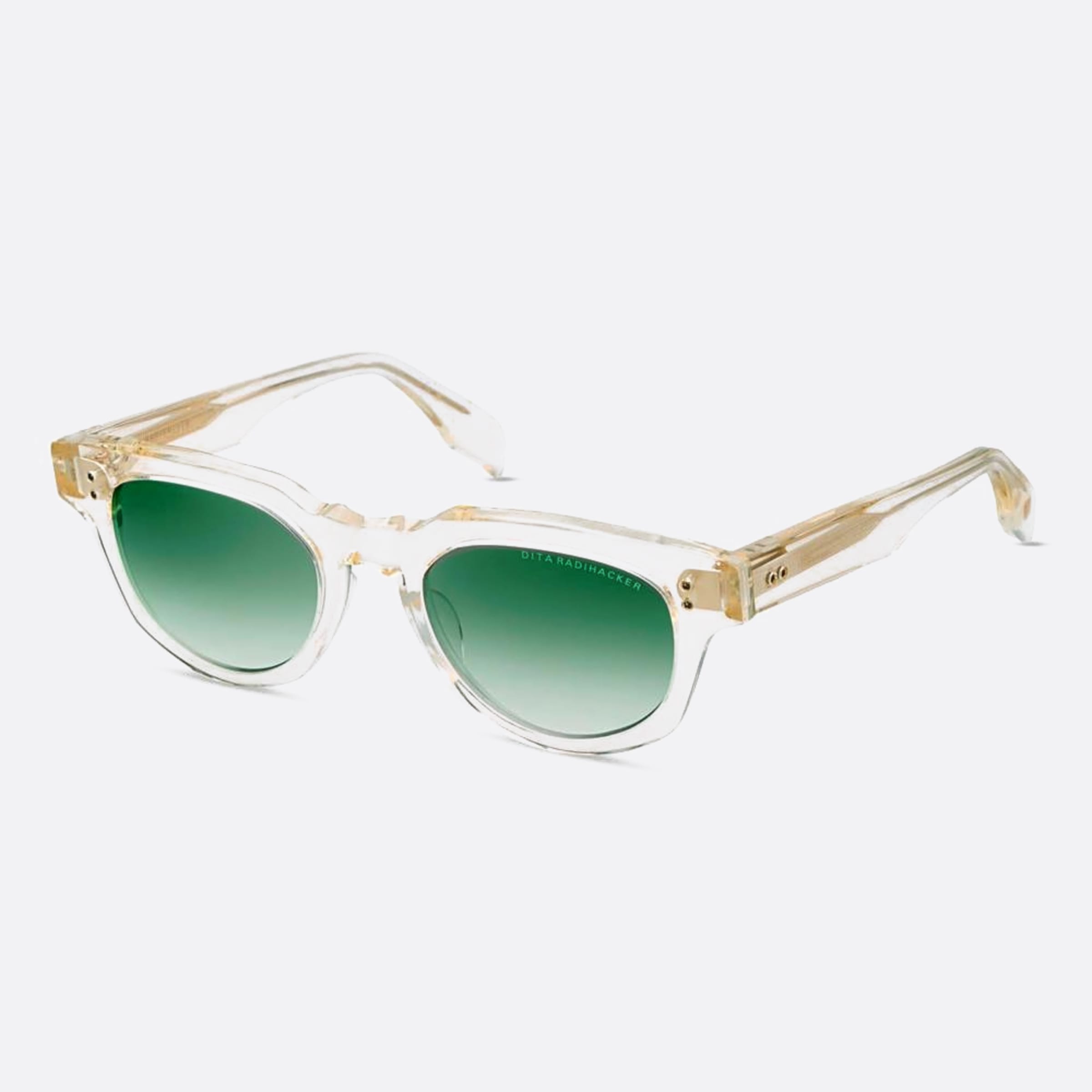 Dita 51mm Radihacker Dts726 Transparent Squared Unisex Sunglasses - Side View