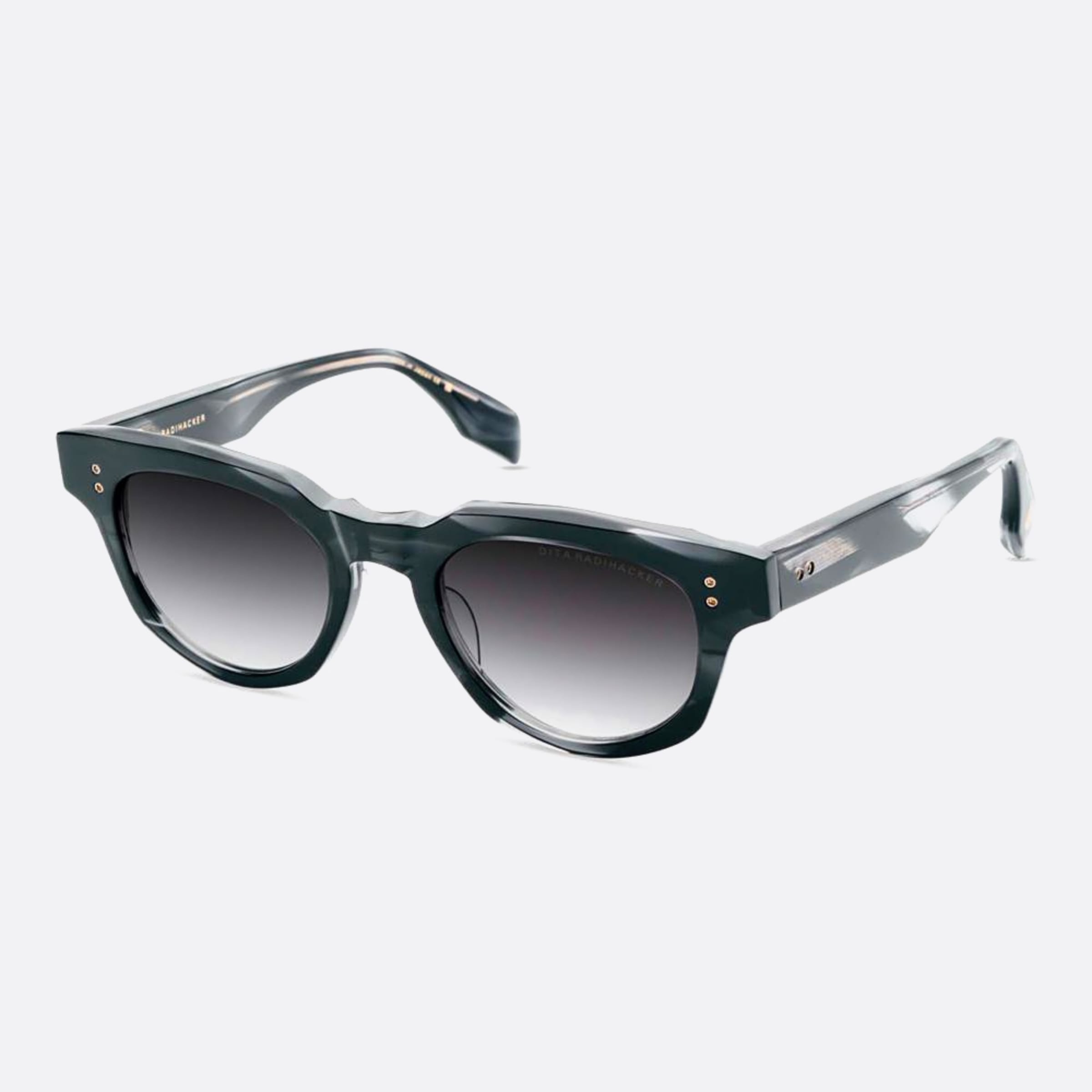 Dita 51mm Radihacker Dts726 Grey Squared Unisex Sunglasses - Side View