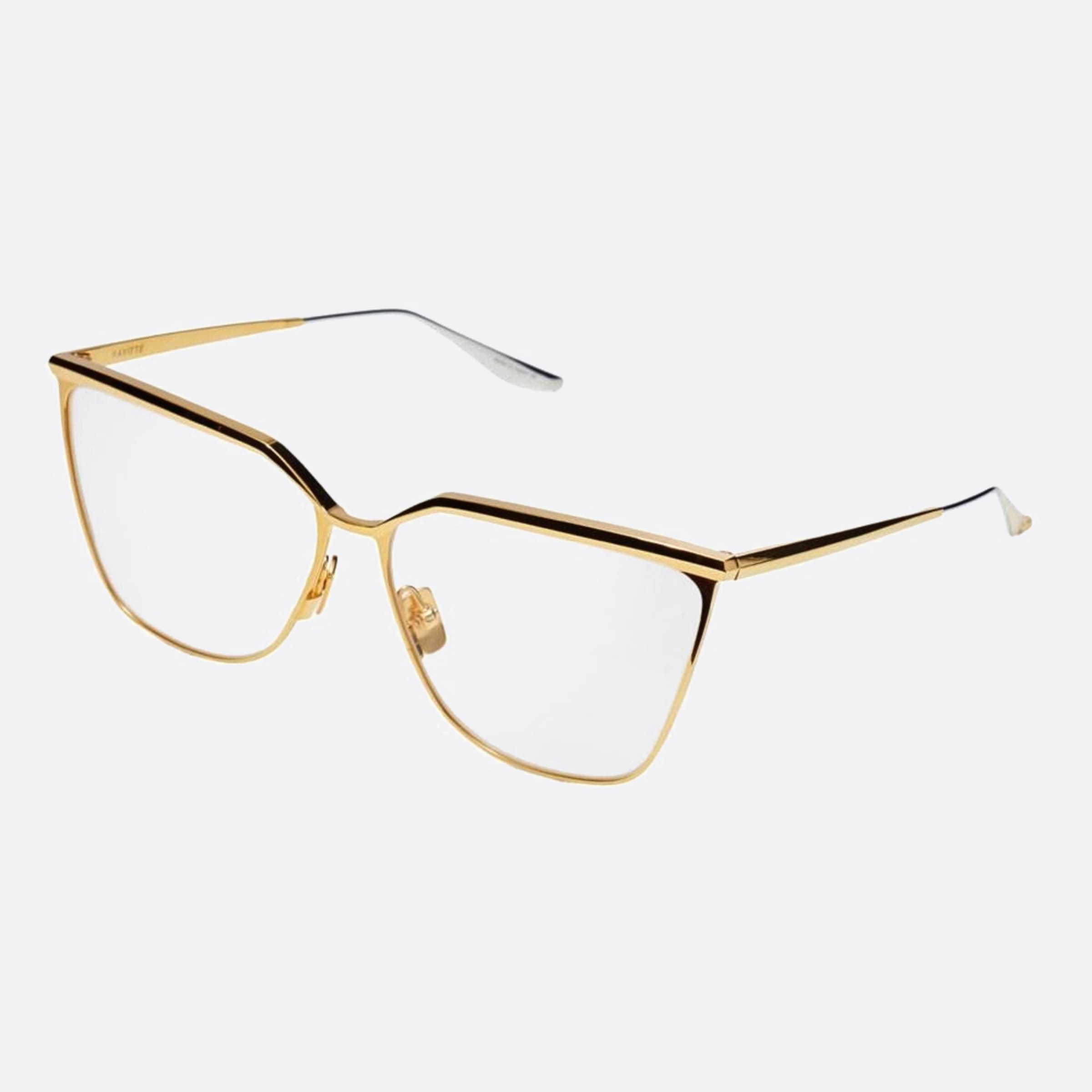 Dita 60mm Ravitte Gold Cat Eye Unisex Eyeglasses - Side View