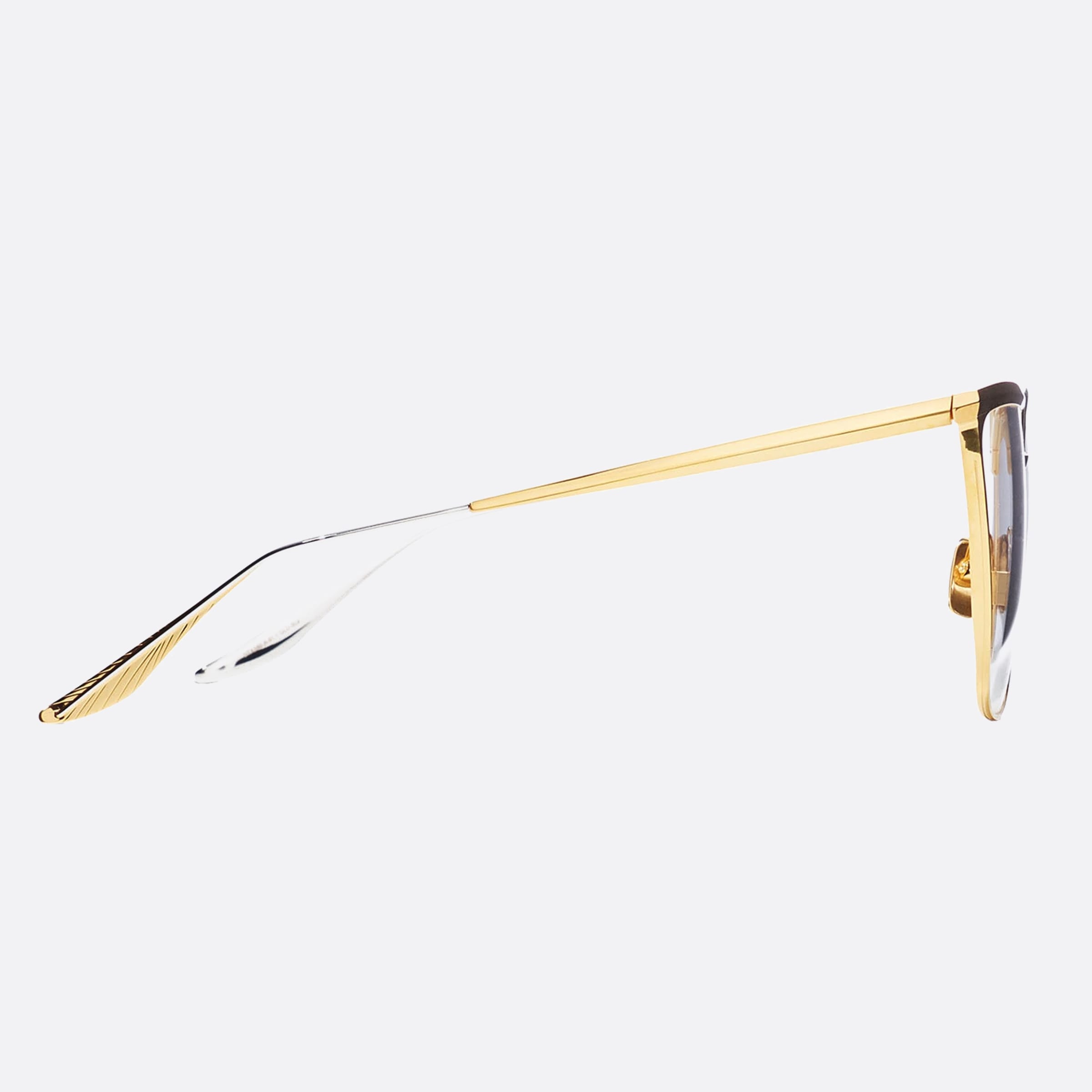 Dita 60mm Ravitte Gold Cat Eye Unisex Eyeglasses - Detail View