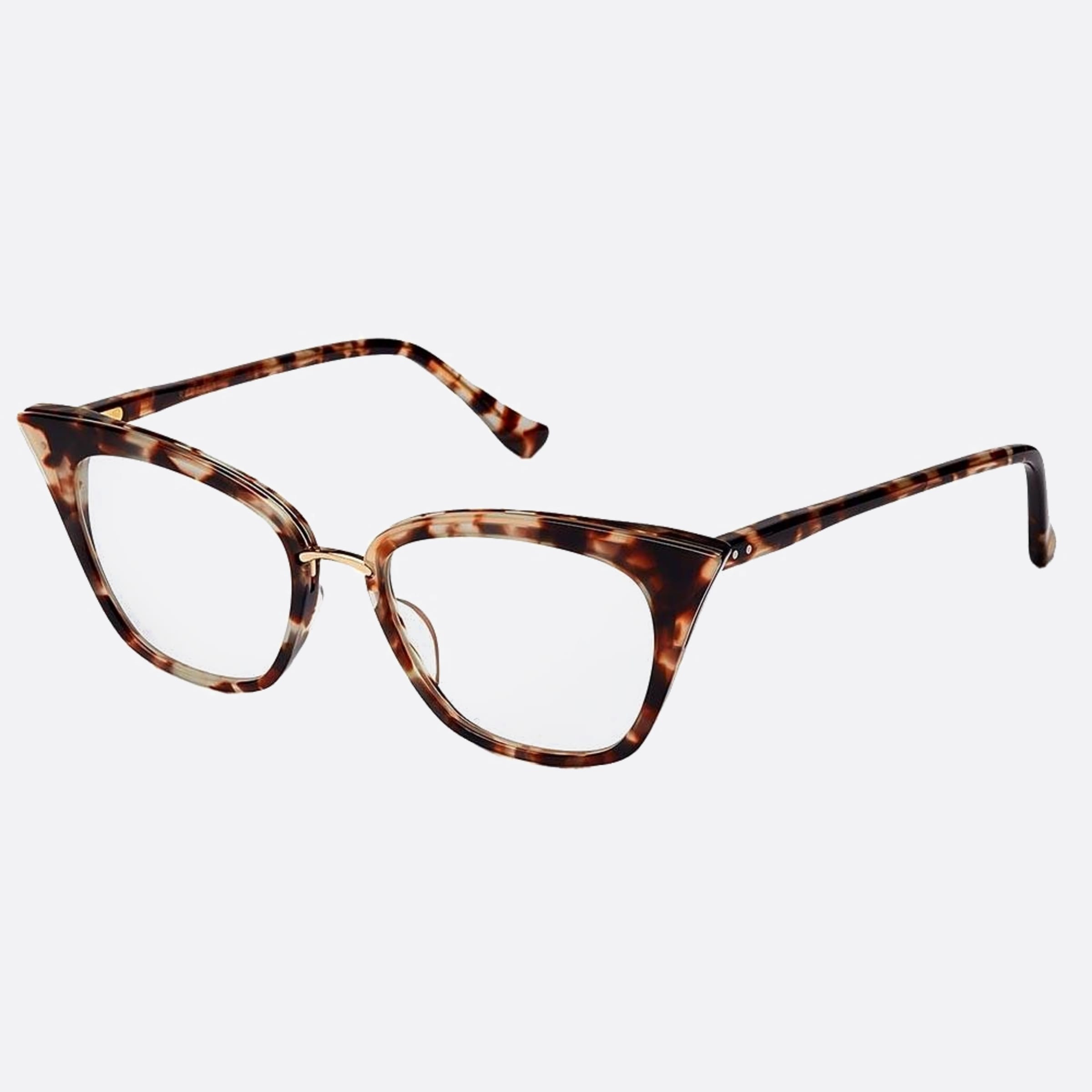 Dita 51mm Rebella Cmt Gld Havana Cat Eye Unisex Eyeglasses - Side View