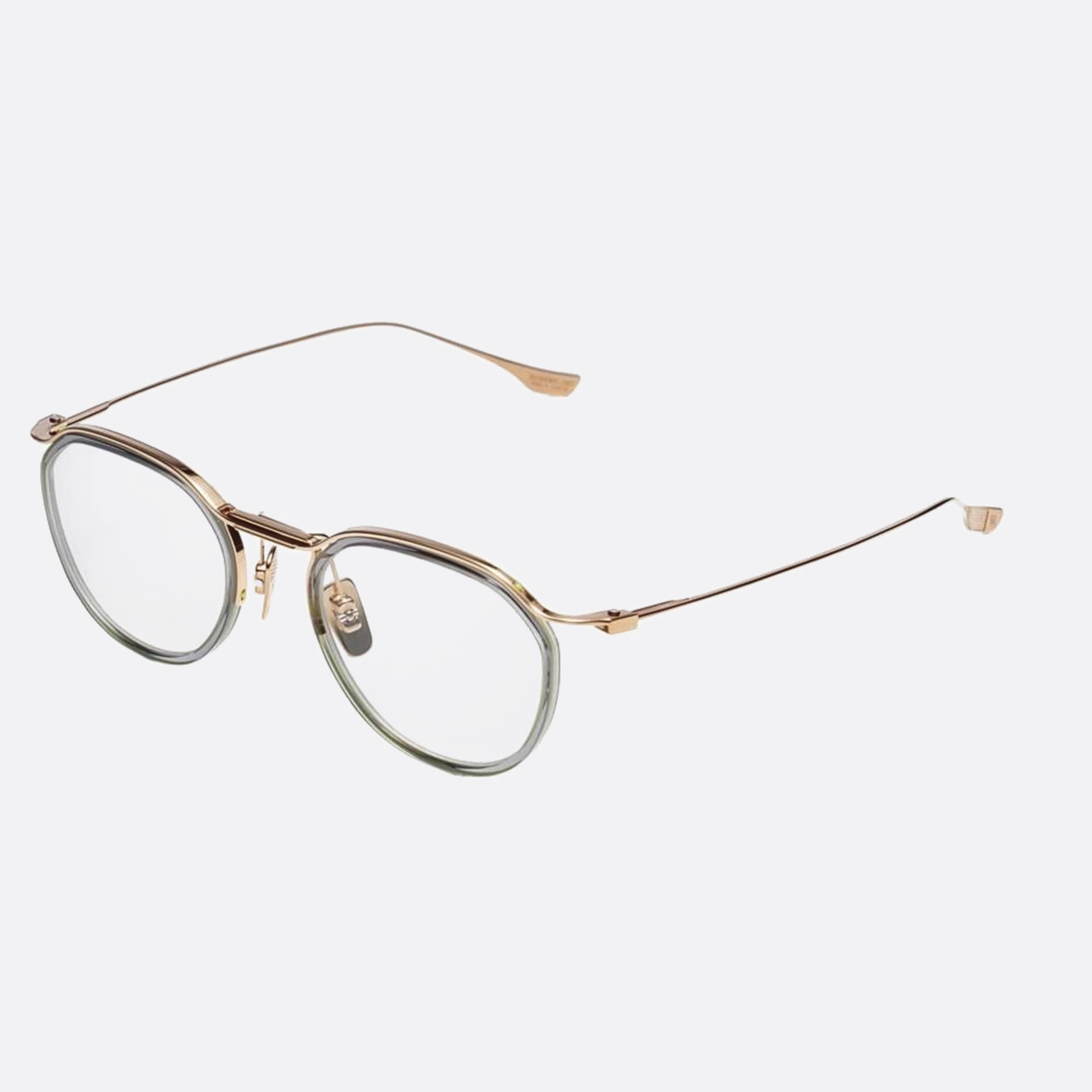 Dita 49mm Schema Two Silver Round Unisex Eyeglasses - Side View