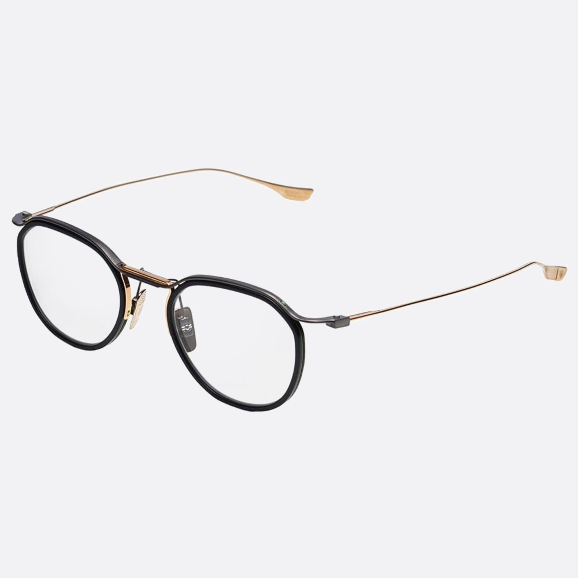 Dita 49mm Schema Two Black Round Unisex Eyeglasses - Side View