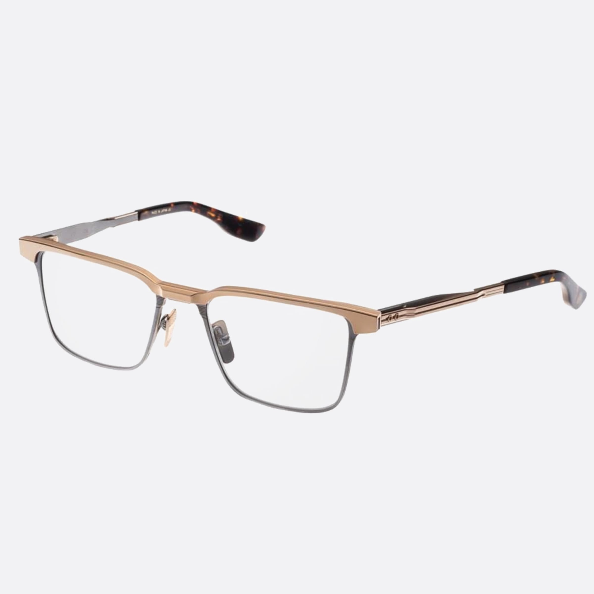 Dita 53mm Senator Three Gold Geometric Unisex Eyeglasses - Side View