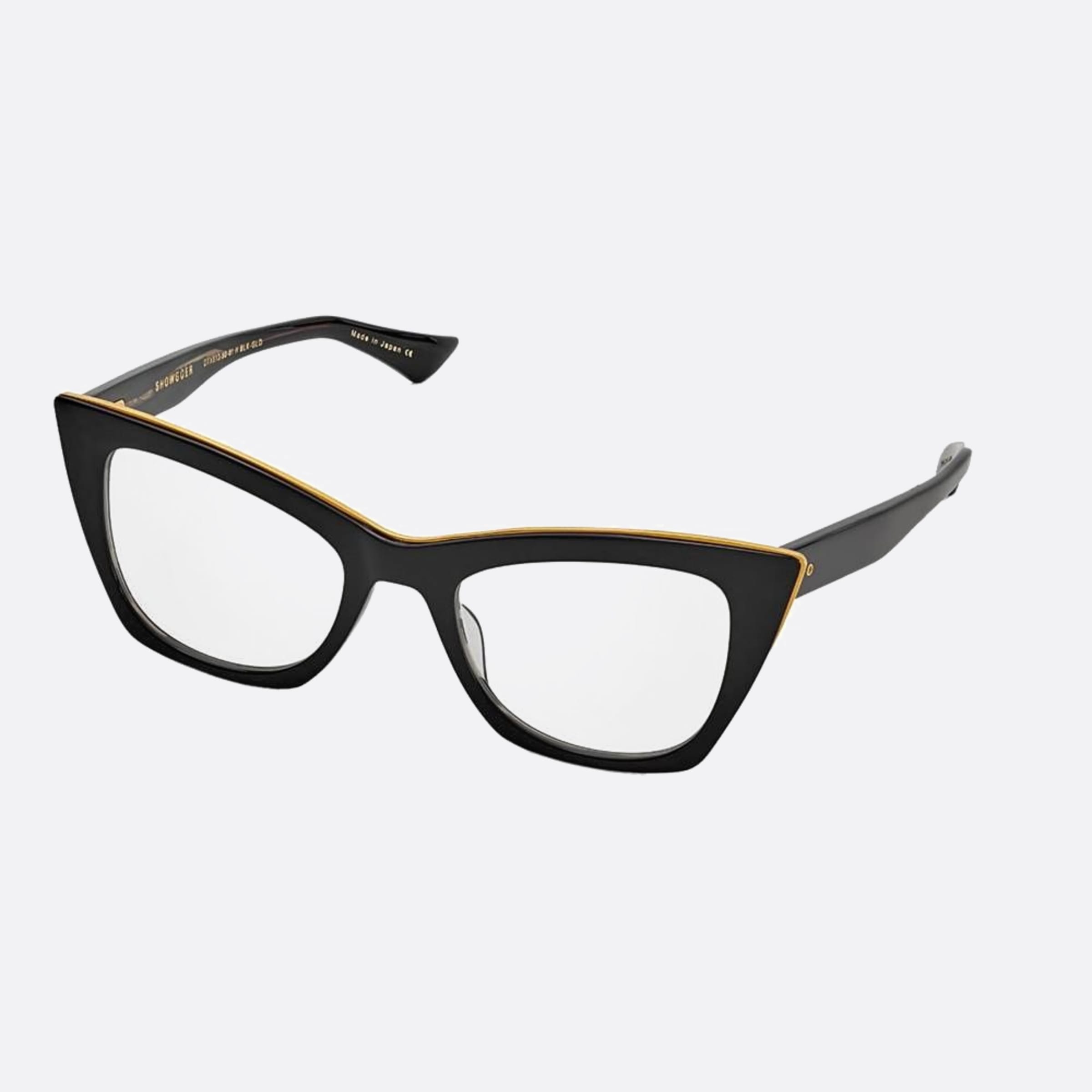 Dita 50mm Showgoer Black Cat Eye Unisex Eyeglasses - Side View