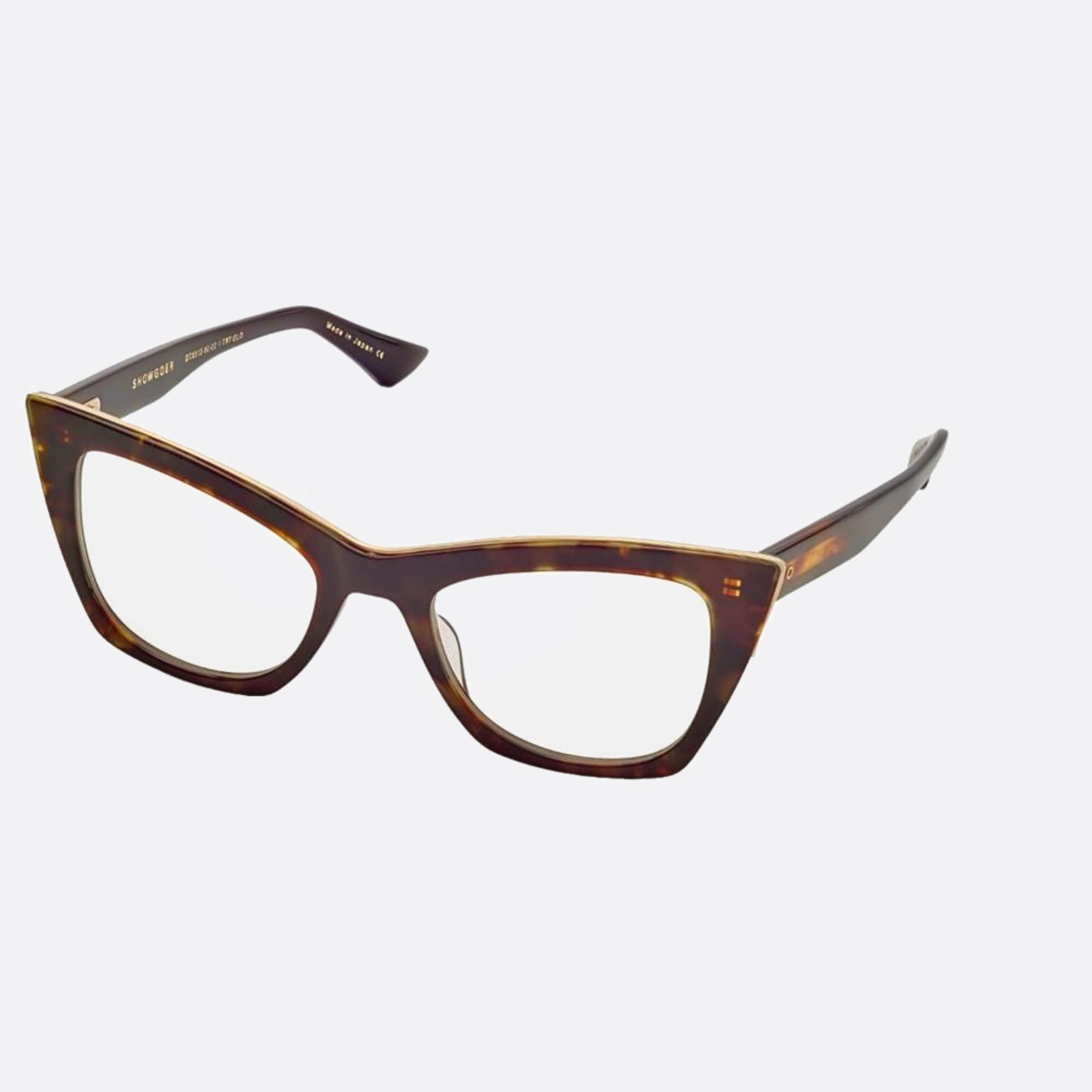 Dita 50mm Showgoer Havana Cat Eye Unisex Eyeglasses - Side View