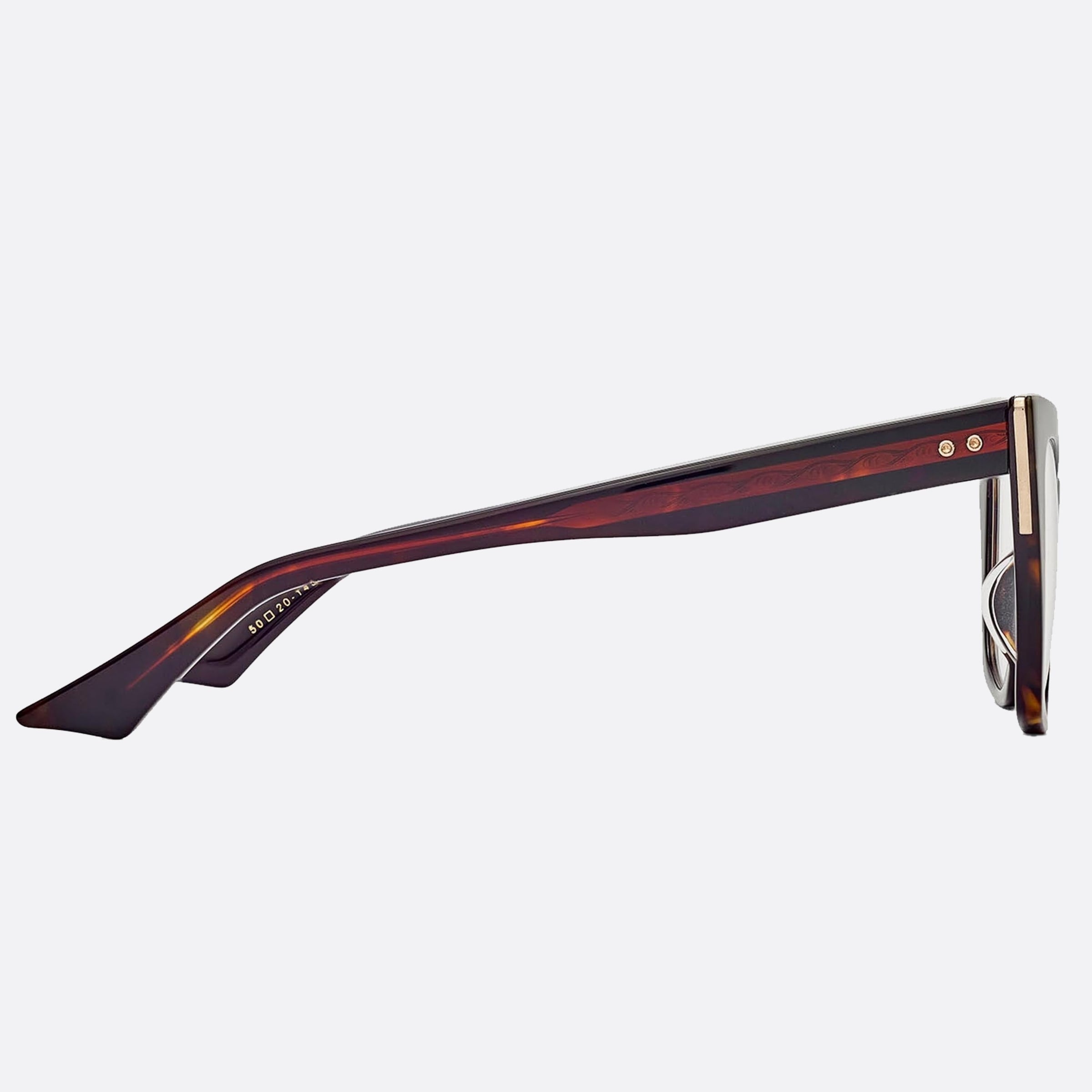 Dita 50mm Showgoer Havana Cat Eye Unisex Eyeglasses - Detail View