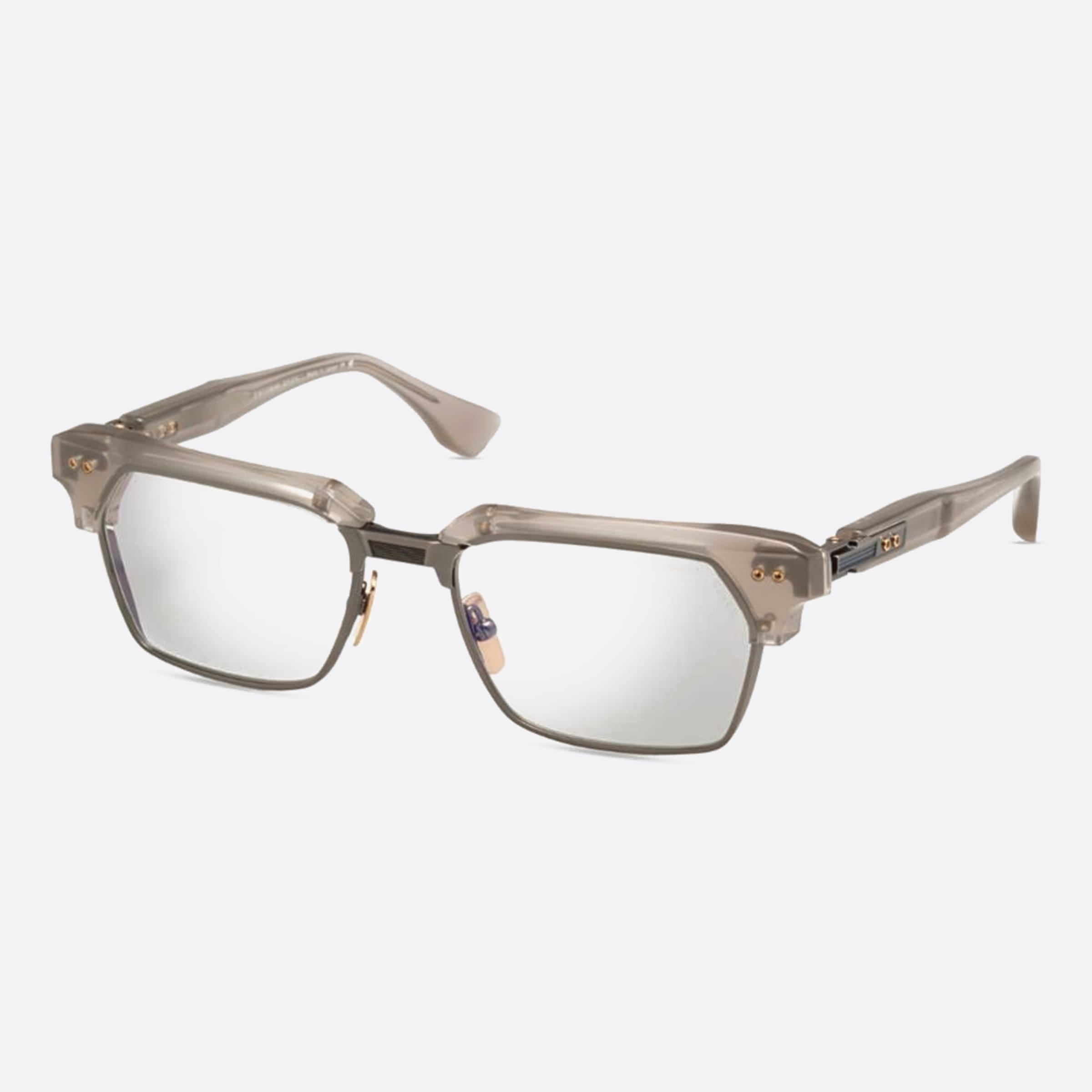 Dita 03mm Statesman Seven Dtx443 Grey Rectangle Unisex Eyeglasses - Side View