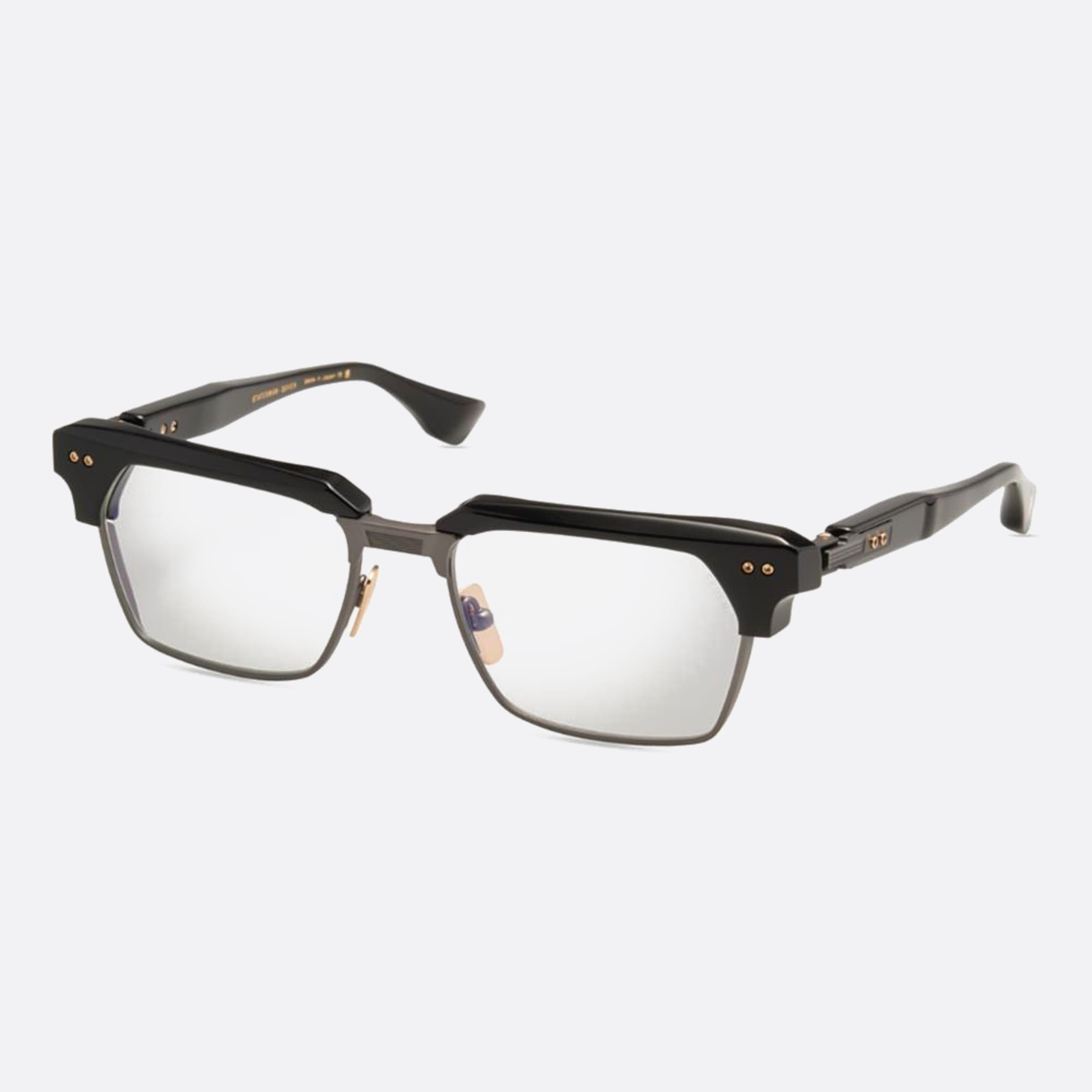 Dita 04mm Statesman Seven Dtx443 Black Rectangle Unisex Eyeglasses - Side View