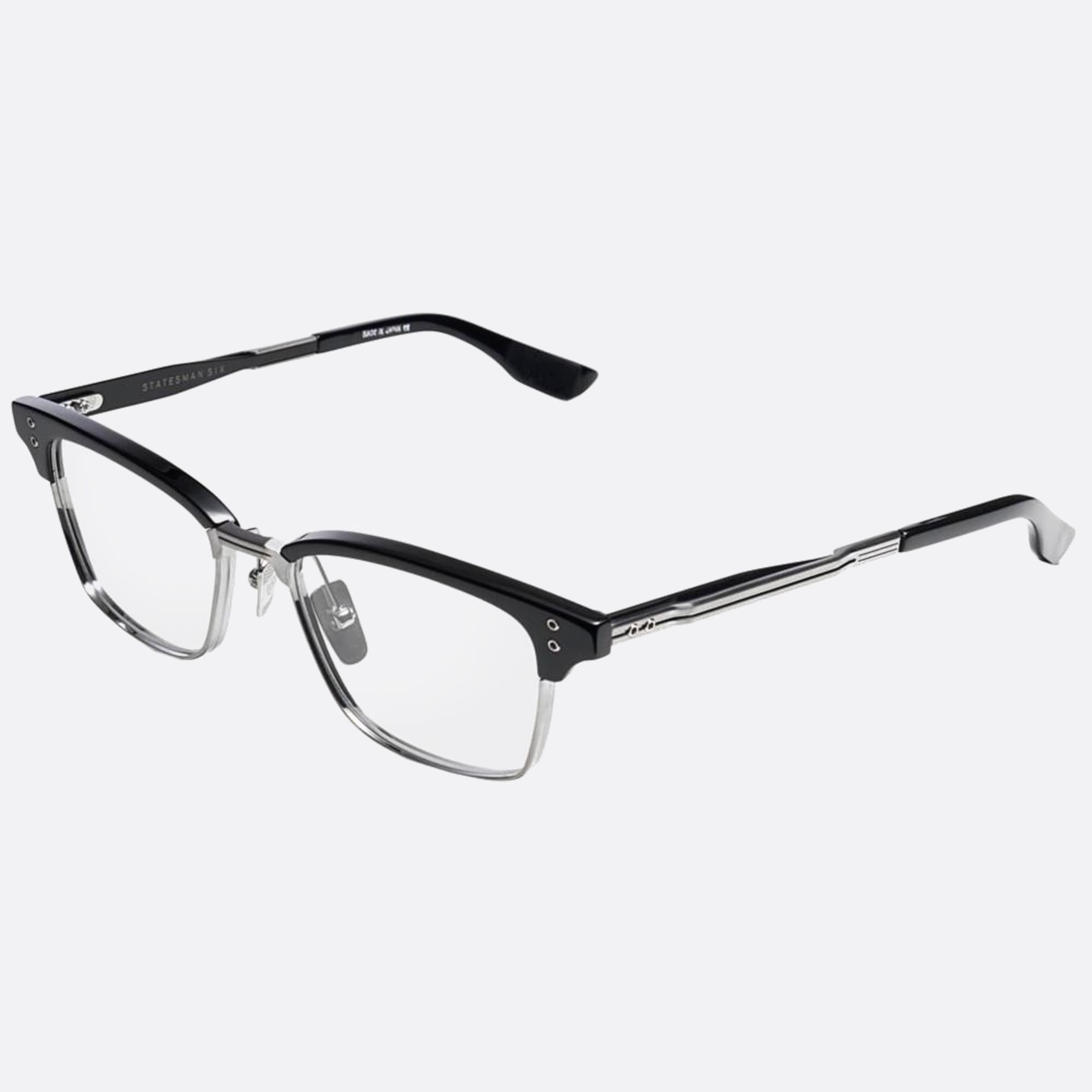Dita 52mm Statesman Six Dtx132 Black Cat Eye Unisex Eyeglasses - Side View