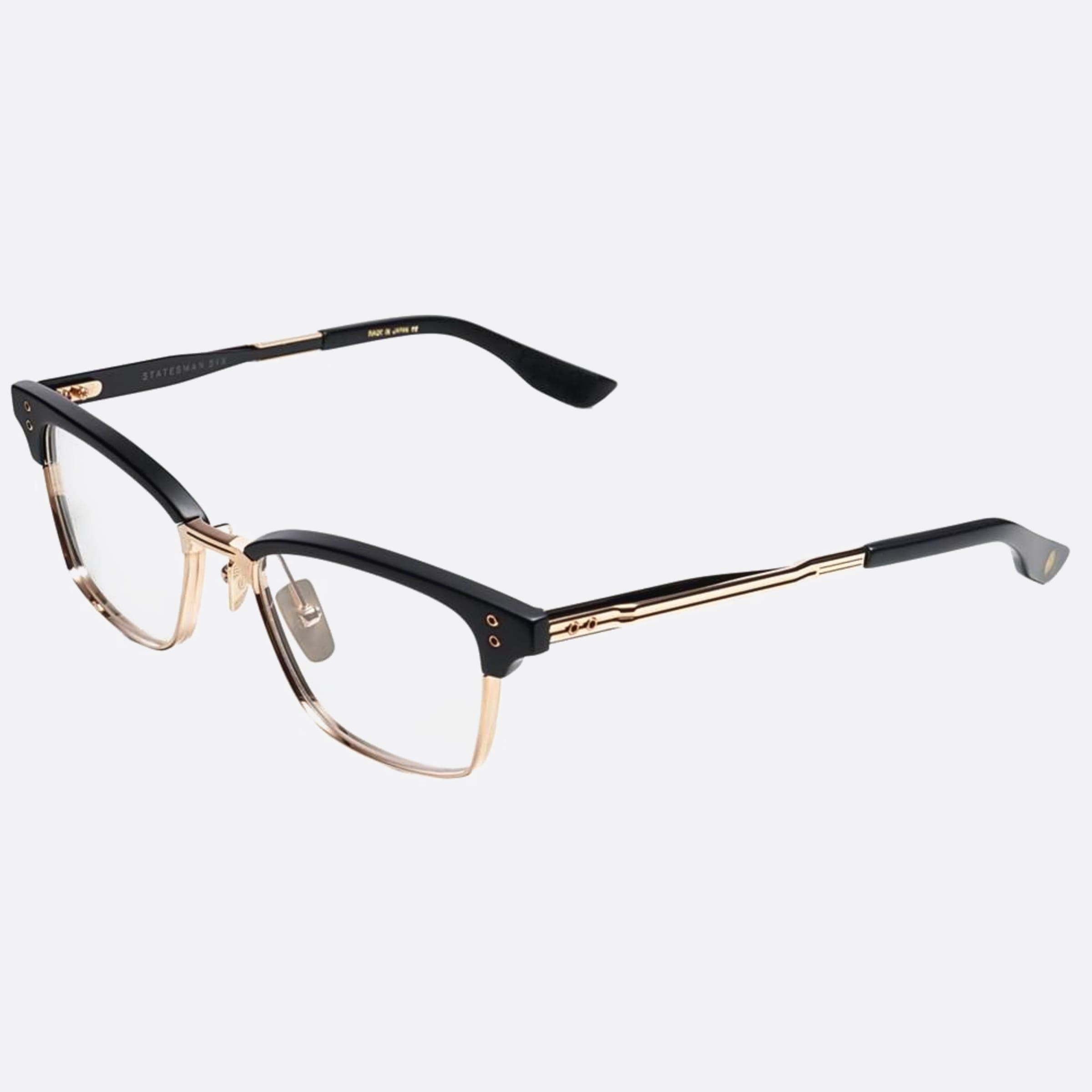 Dita 55mm Statesman Six Dtx132 Black Cat Eye Unisex Eyeglasses - Side View