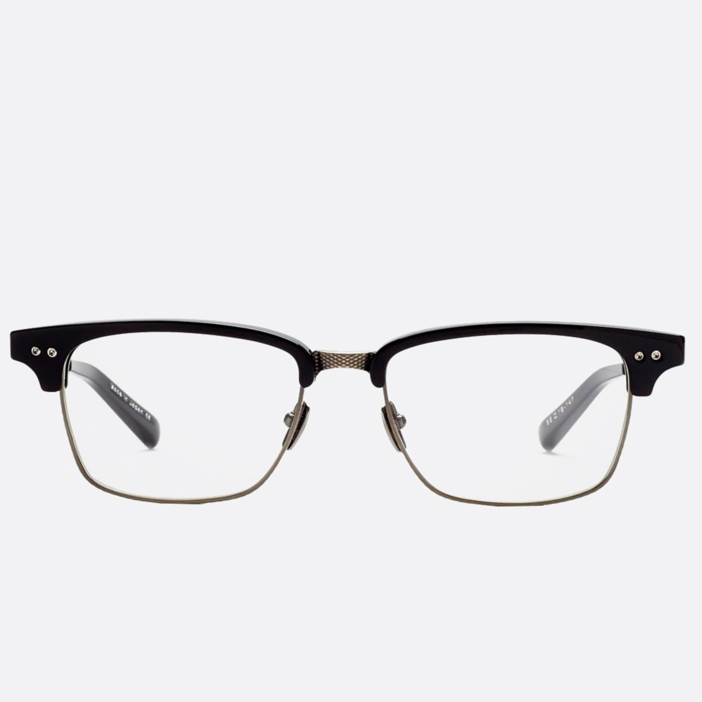 Dita 55mm Statesman Three Blk Slv Black Geometric Unisex Eyeglasses - Main View