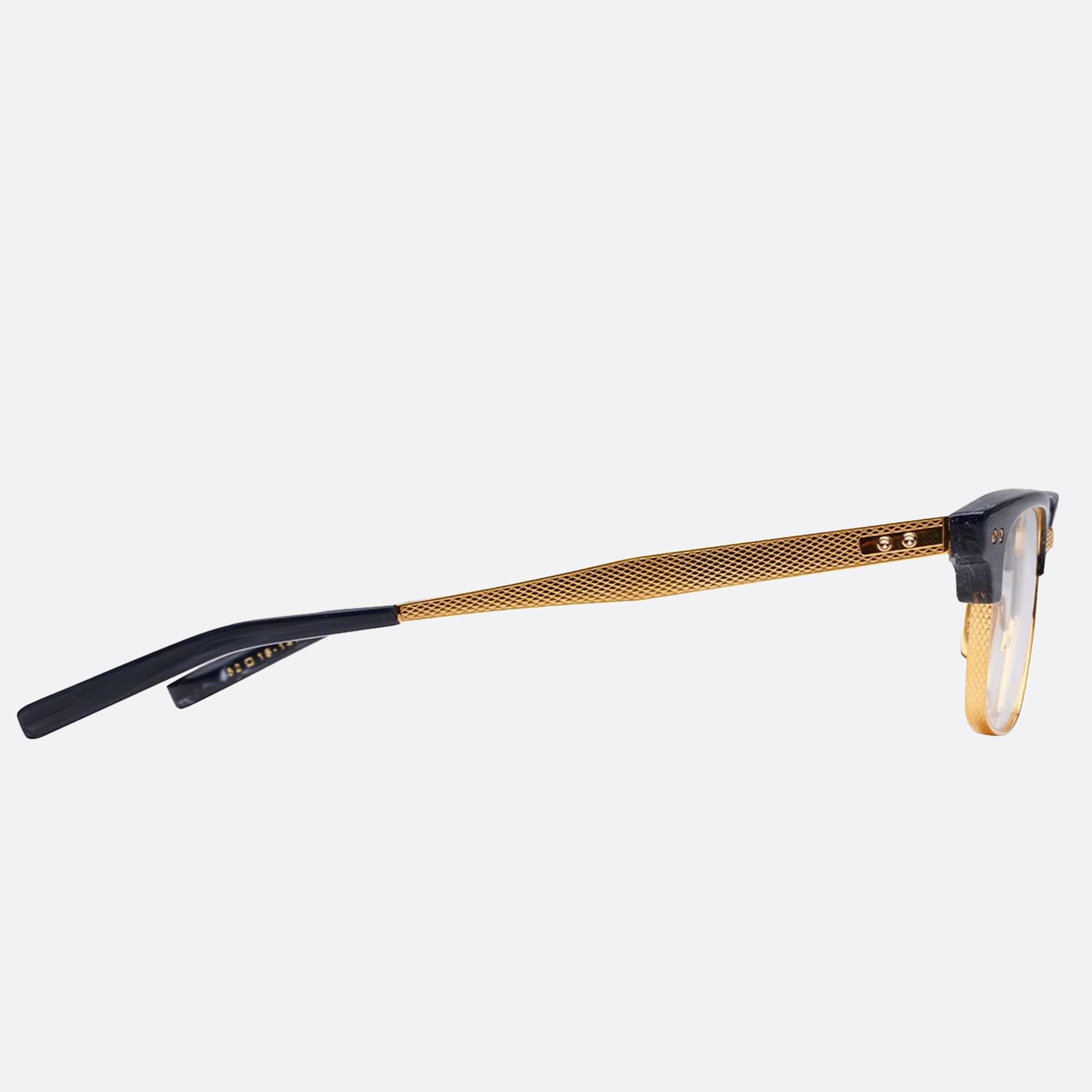 Dita 52mm Statesman Three Gry Gld Grey Geometric Unisex Eyeglasses - Detail View