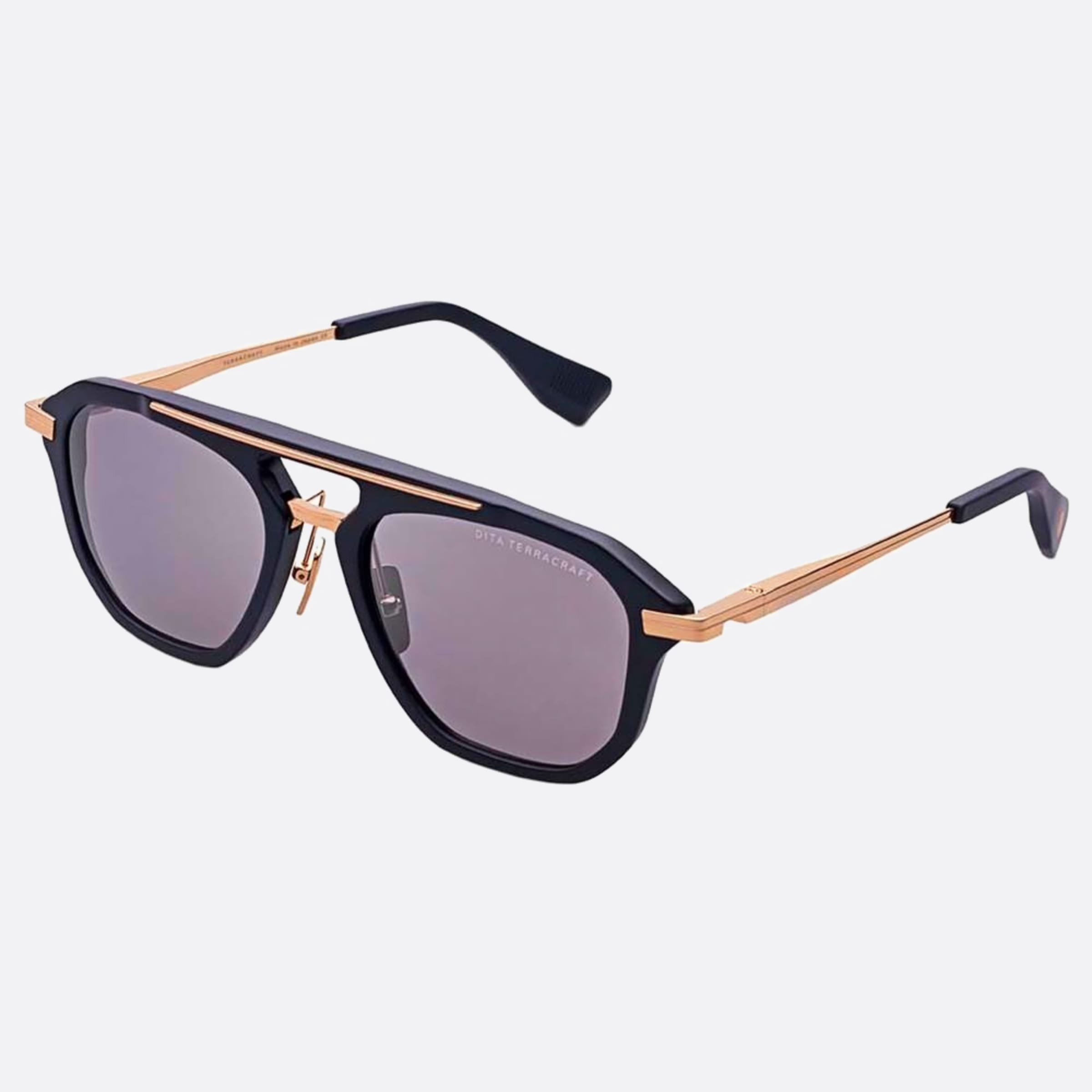 Dita 01mm Terracraft Black Geometric Unisex Sunglasses - Side View