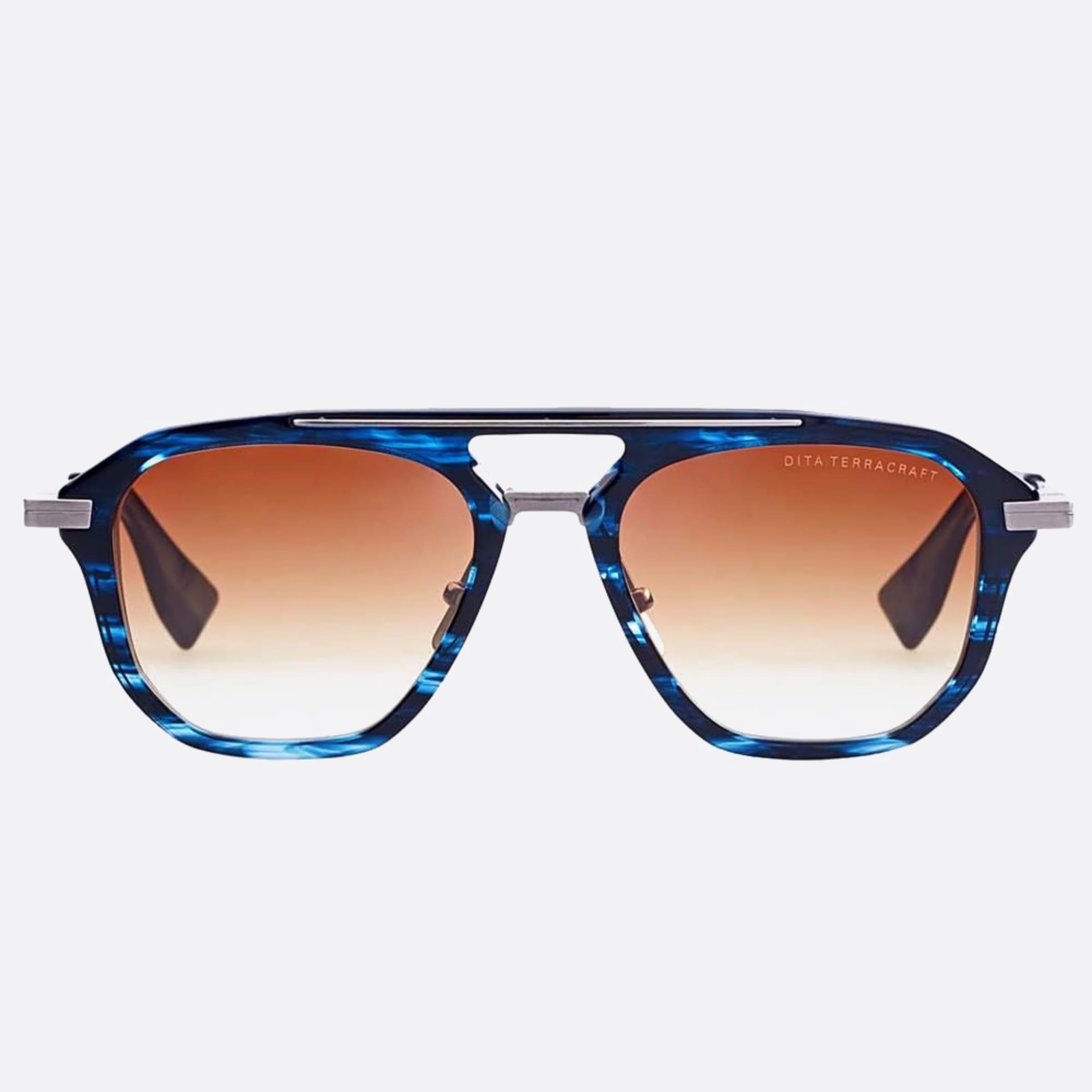 Dita 03mm Terracraft Blue Geometric Unisex Sunglasses - Main View