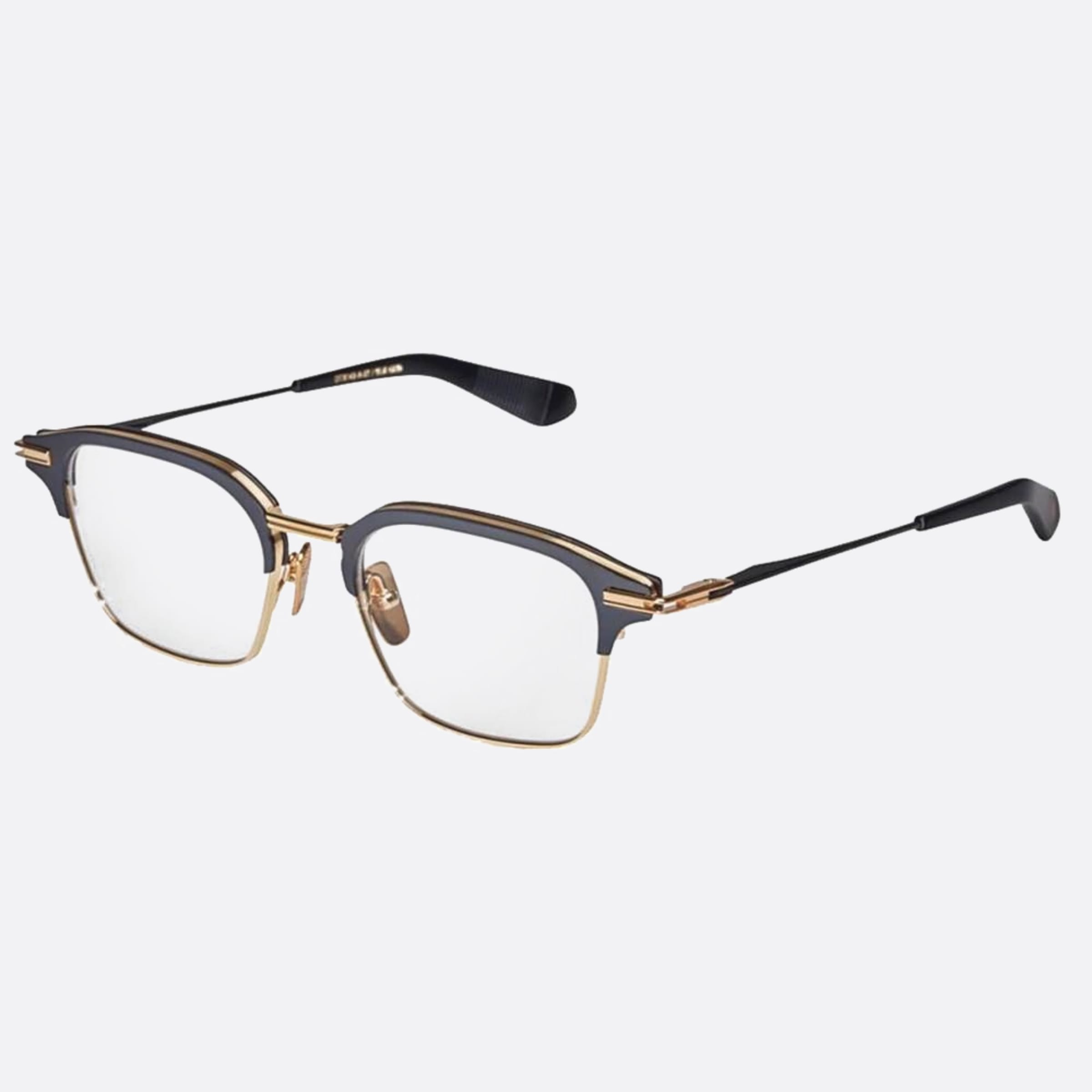 Dita 01mm Typographer Black Geometric Unisex Eyeglasses - Side View