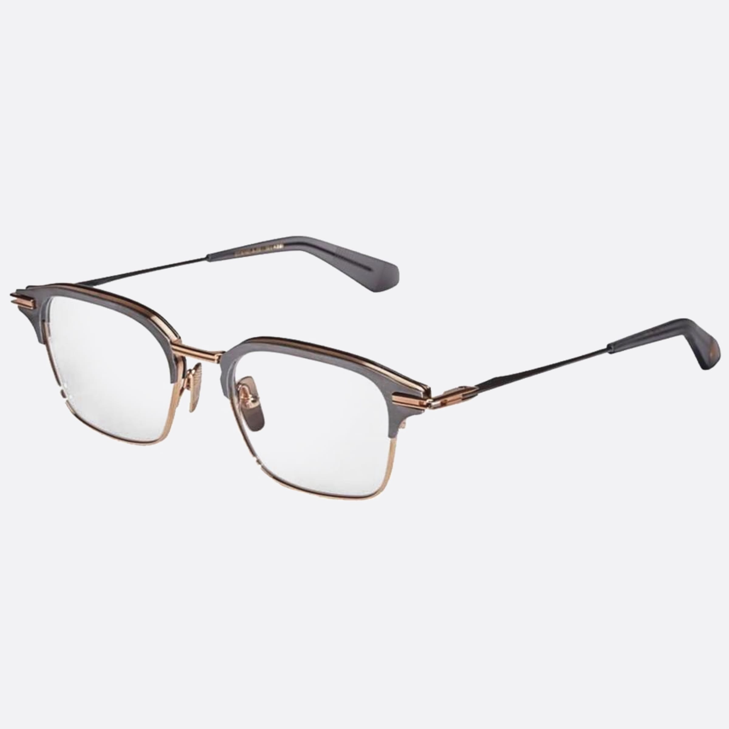 Dita 02mm Typographer Silver Geometric Unisex Eyeglasses - Side View