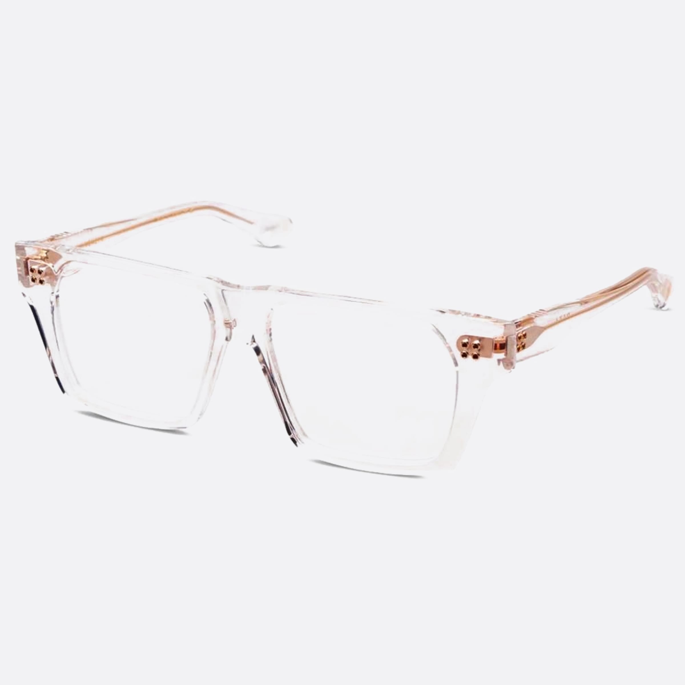 Dita 56mm Venzyn Dtx720 Transparent Geometric Unisex Eyeglasses - Side View