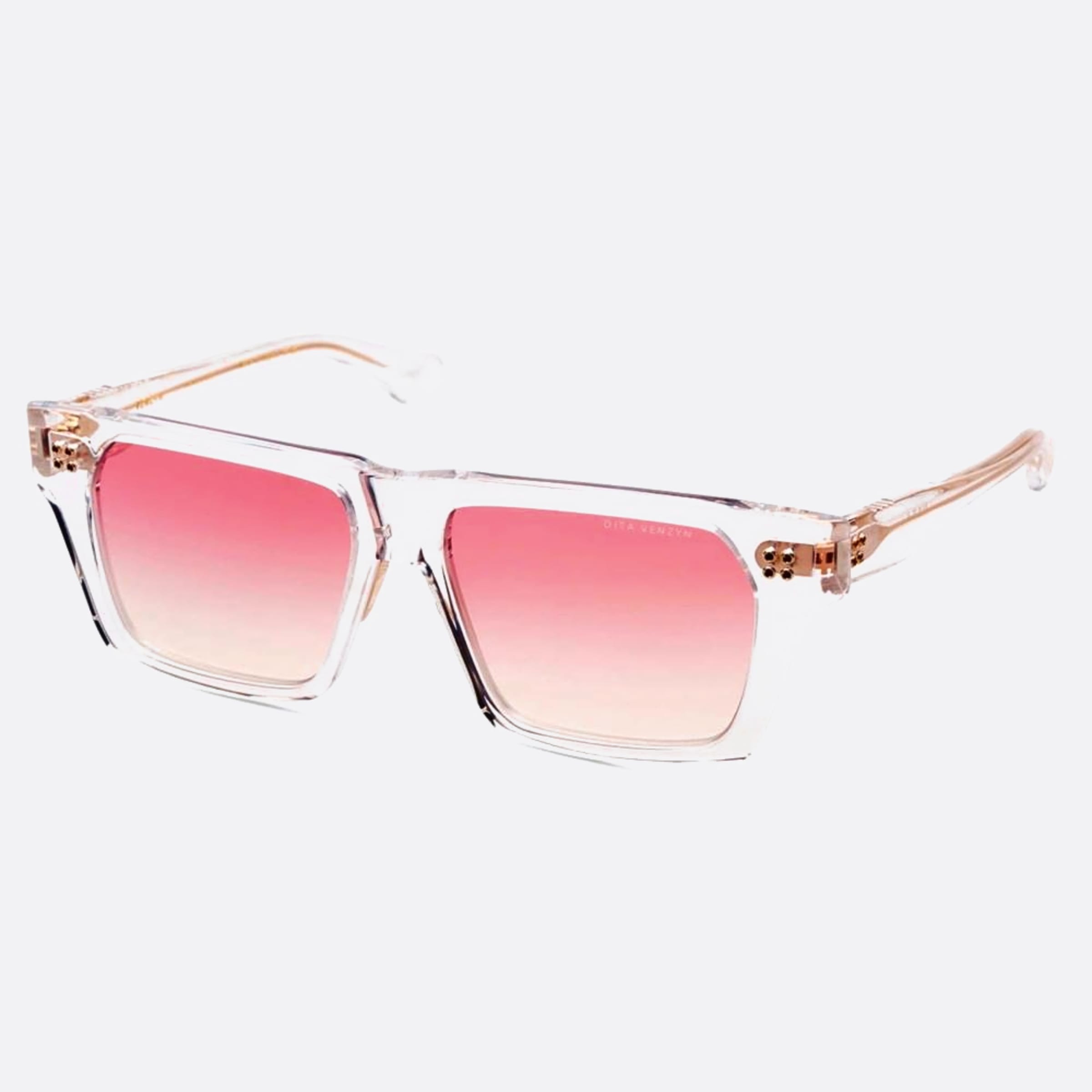 Dita 56mm Venzyn Sun Transparent Squared Unisex Sunglasses - Side View