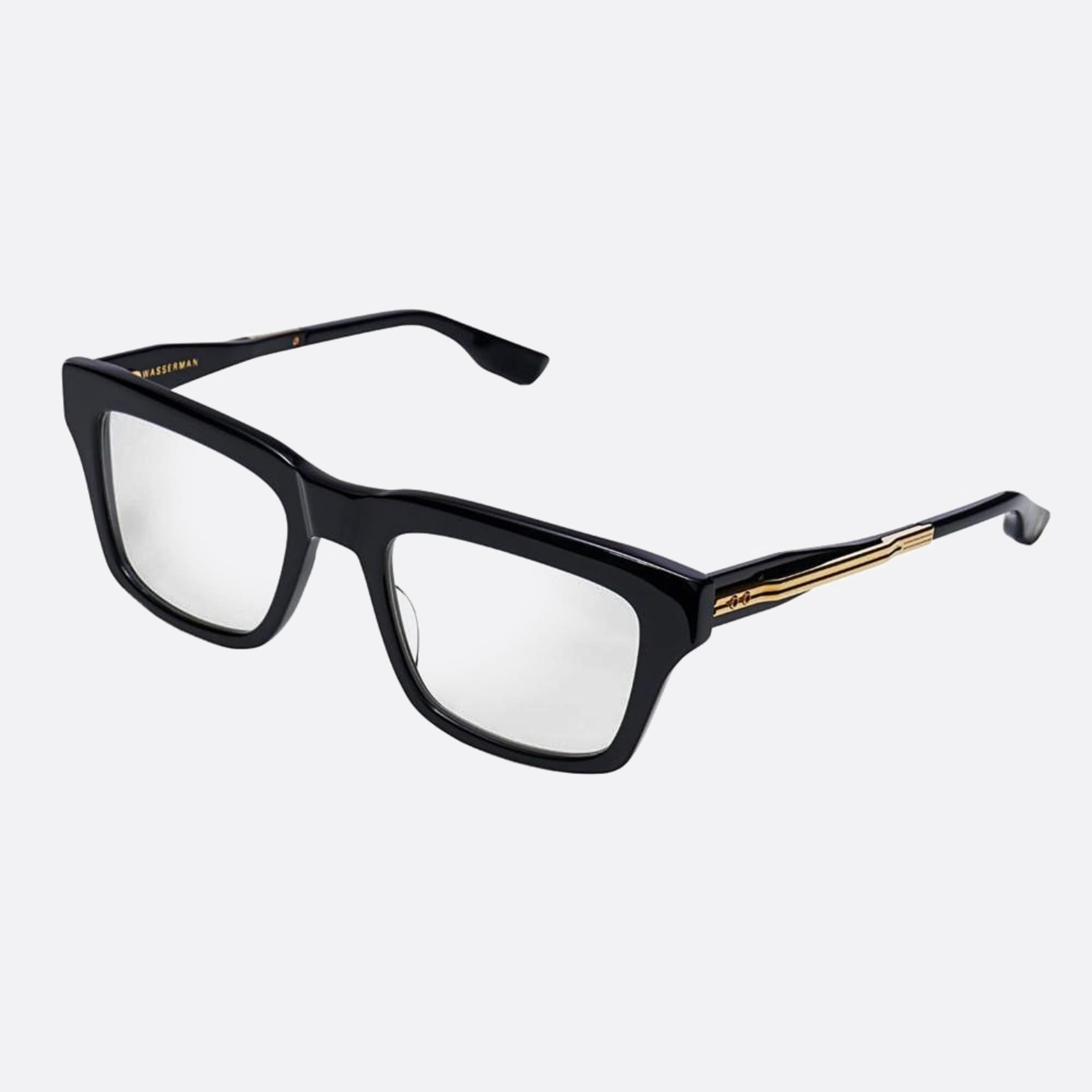 Dita 52mm Wasserman Black Geometric Unisex Eyeglasses - Side View