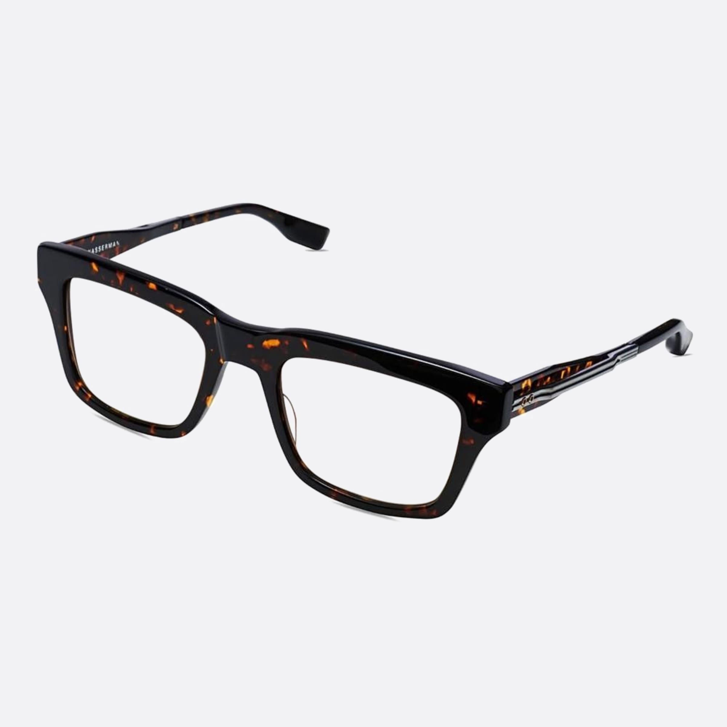 Dita 52mm Wasserman Havana Geometric Unisex Eyeglasses - Side View